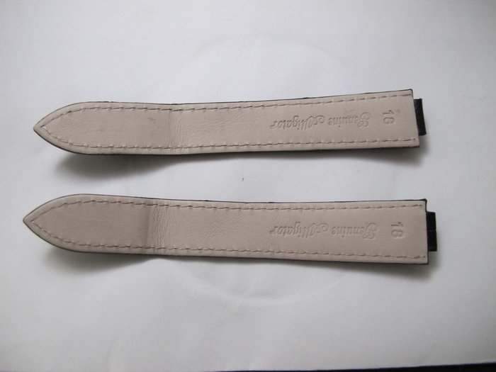 CARTIER 卡地亞 代用黑色鱷魚皮錶帶 規格18/16 藍氣球36mm專用 全新 售出不退換 2