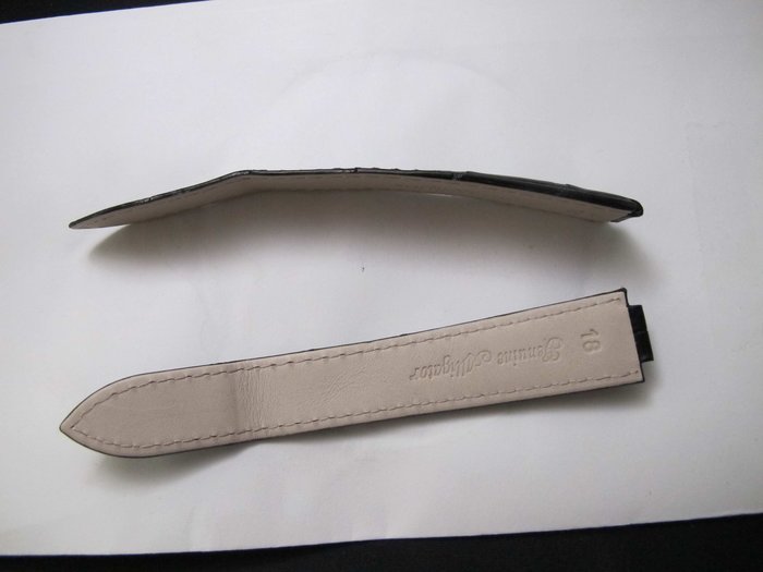 CARTIER 卡地亞 代用黑色鱷魚皮錶帶 規格18/16 藍氣球36mm專用 全新 售出不退換 3