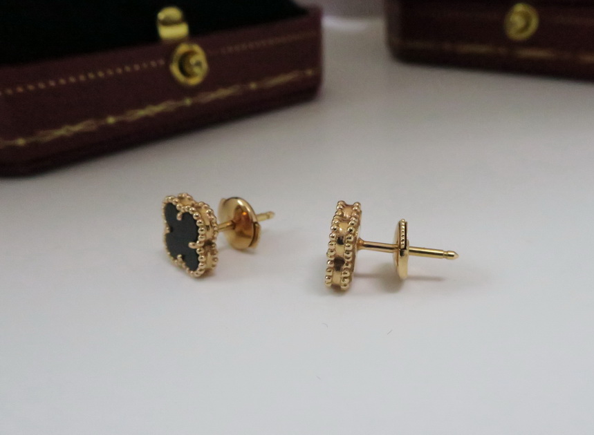 小資首選 四葉草耳飾/耳釘 黃K金 活潑亮眼 2