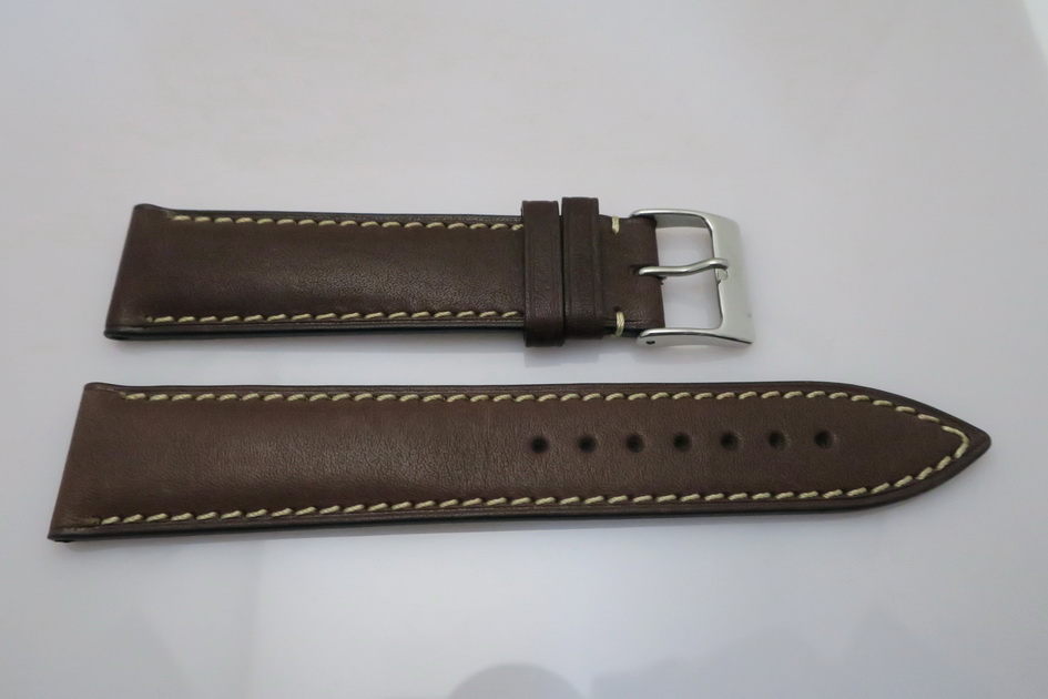 愛馬仕 HERMES 代用咖啡色皮錶帶 規格20/18 全新 售出不退換