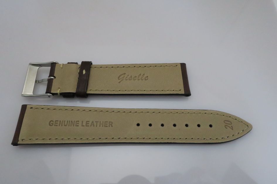 愛馬仕 HERMES 代用咖啡色皮錶帶 規格20/18 全新 售出不退換 2