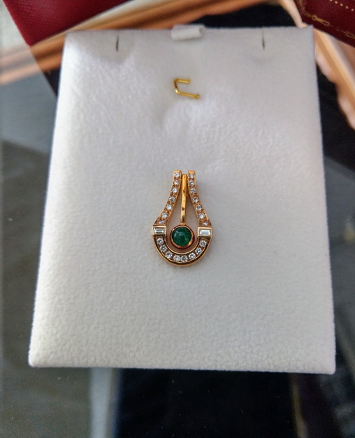 天然 鑽石項鍊/吊墬 可替換式紅寶/翡翠 高貴典雅 5