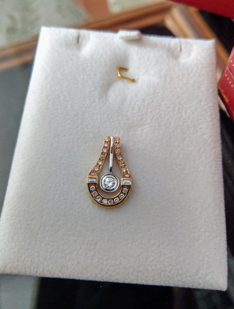 天然 鑽石項鍊/吊墬 可替換式紅寶/翡翠 高貴典雅 4