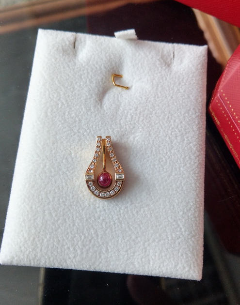 天然 鑽石項鍊/吊墬 可替換式紅寶/翡翠 高貴典雅 6