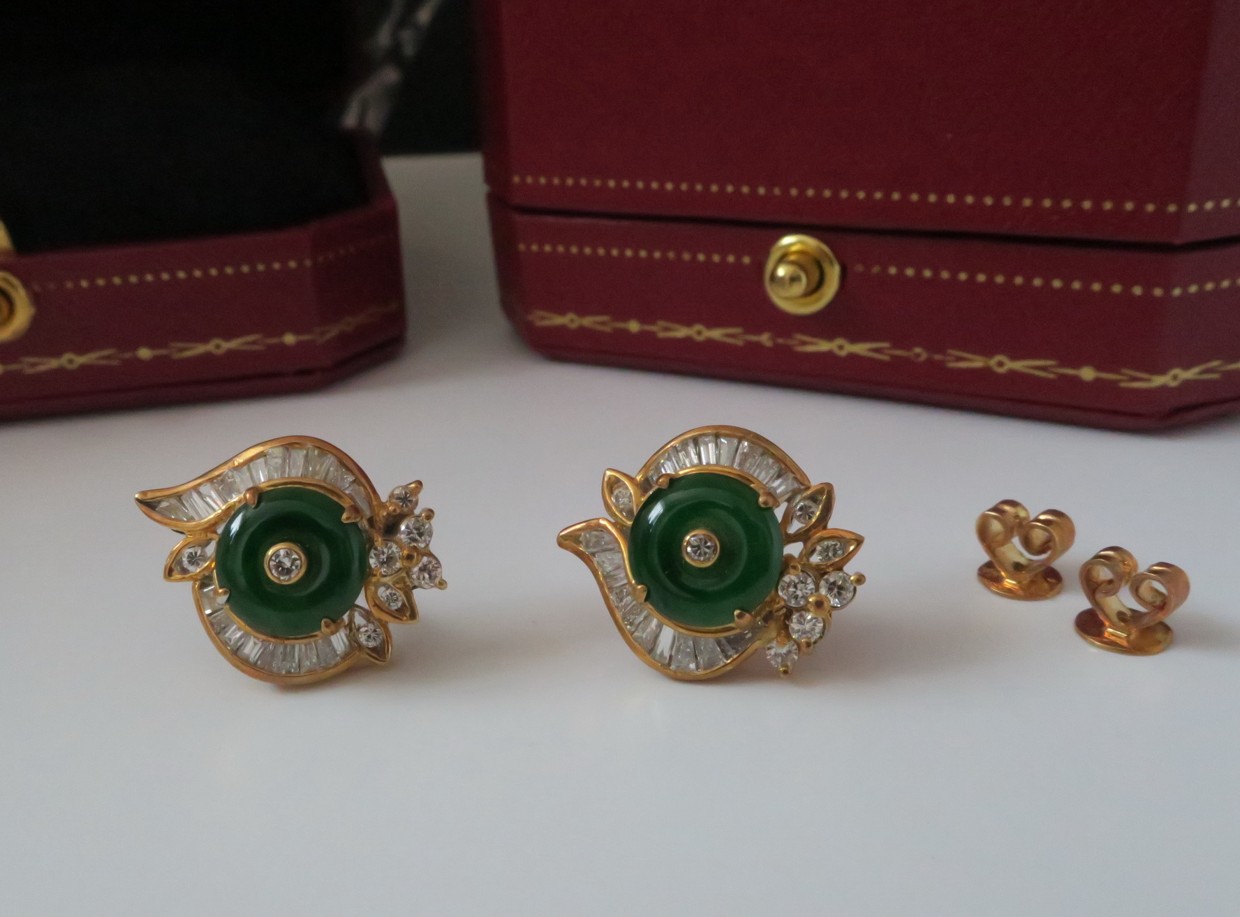 天然 鑽石 翡翠耳環/耳飾 古錢幣 財源滾滾 氣質出眾 4