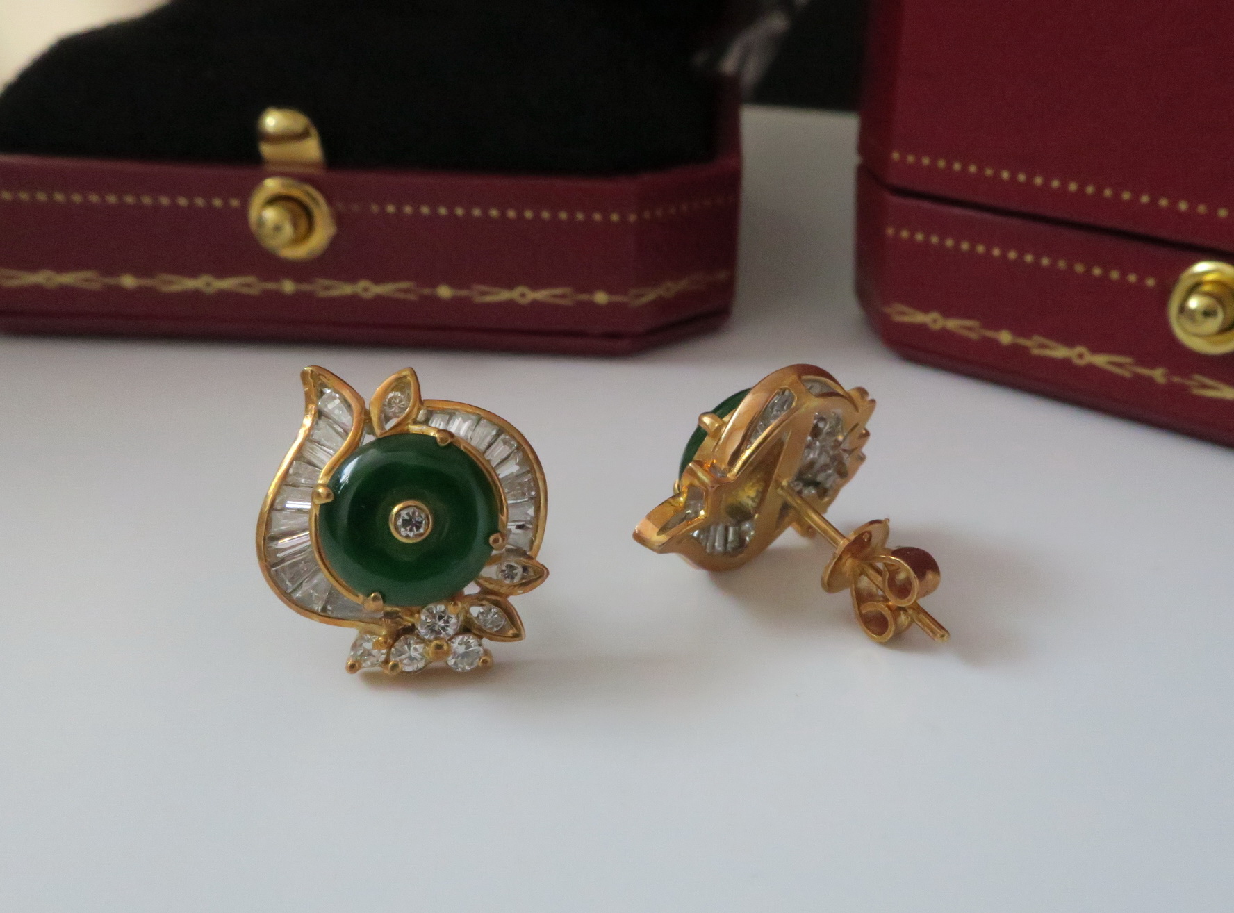 天然 鑽石 翡翠耳環/耳飾 古錢幣 財源滾滾 氣質出眾 5
