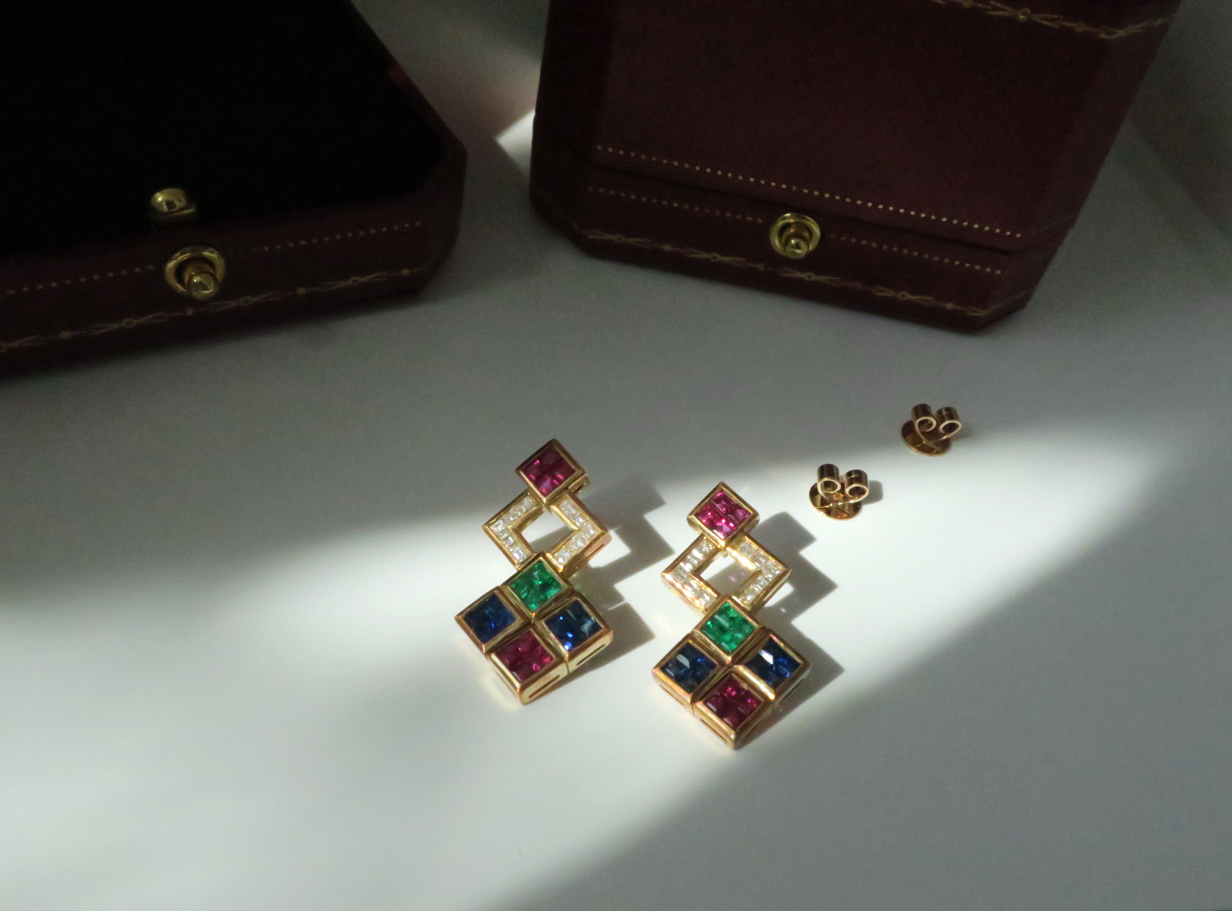 天然 紅/藍寶石 祖母綠 耳環/耳飾 18K金 大方大氣 貴氣凌人 4