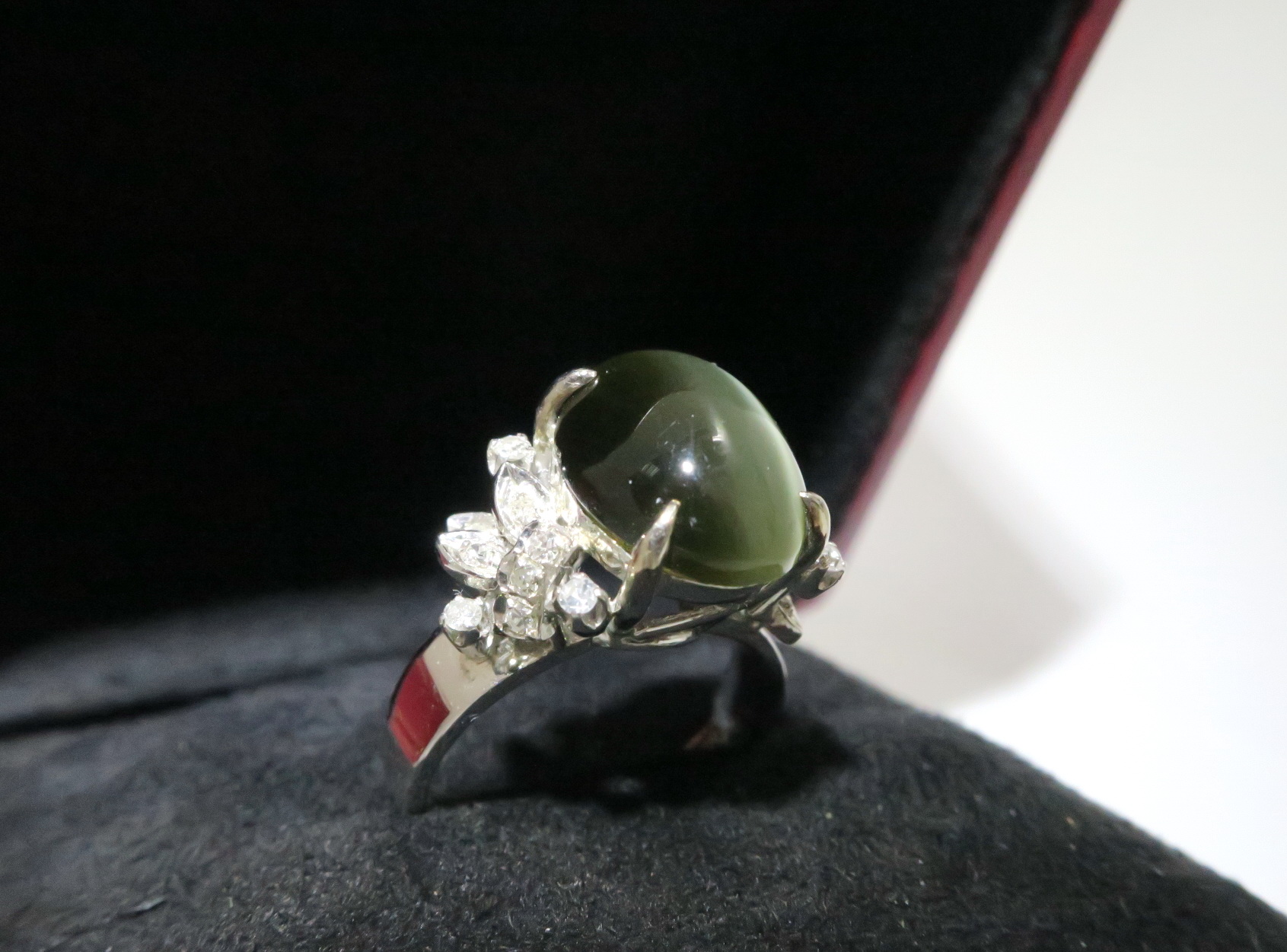 天然 貓眼石 鑲鑽戒台/戒指 18K白金 高CP釋出 2