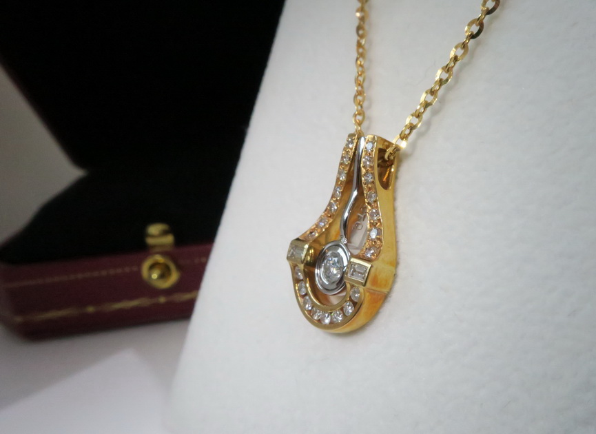 天然 鑽石項鍊/吊墬 可替換式紅寶/翡翠 高貴典雅 3