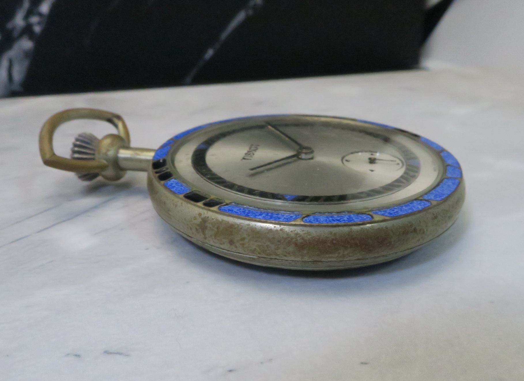 天梭 TISSOT 手上鍊 懷錶 純銀彩繪錶殼 獨立小秒盤 全球限量 絕版珍藏品 3