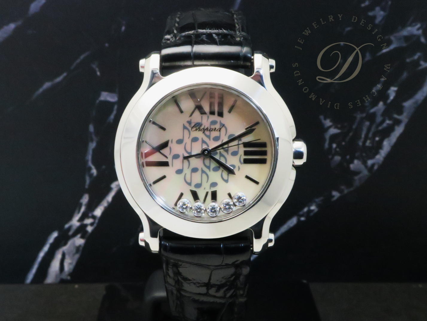 蕭邦 CHOPARD 限量音符 五十周年 音樂家系列 珍珠母貝面盤 錶徑30mm 石英機芯~原廠盒單 2