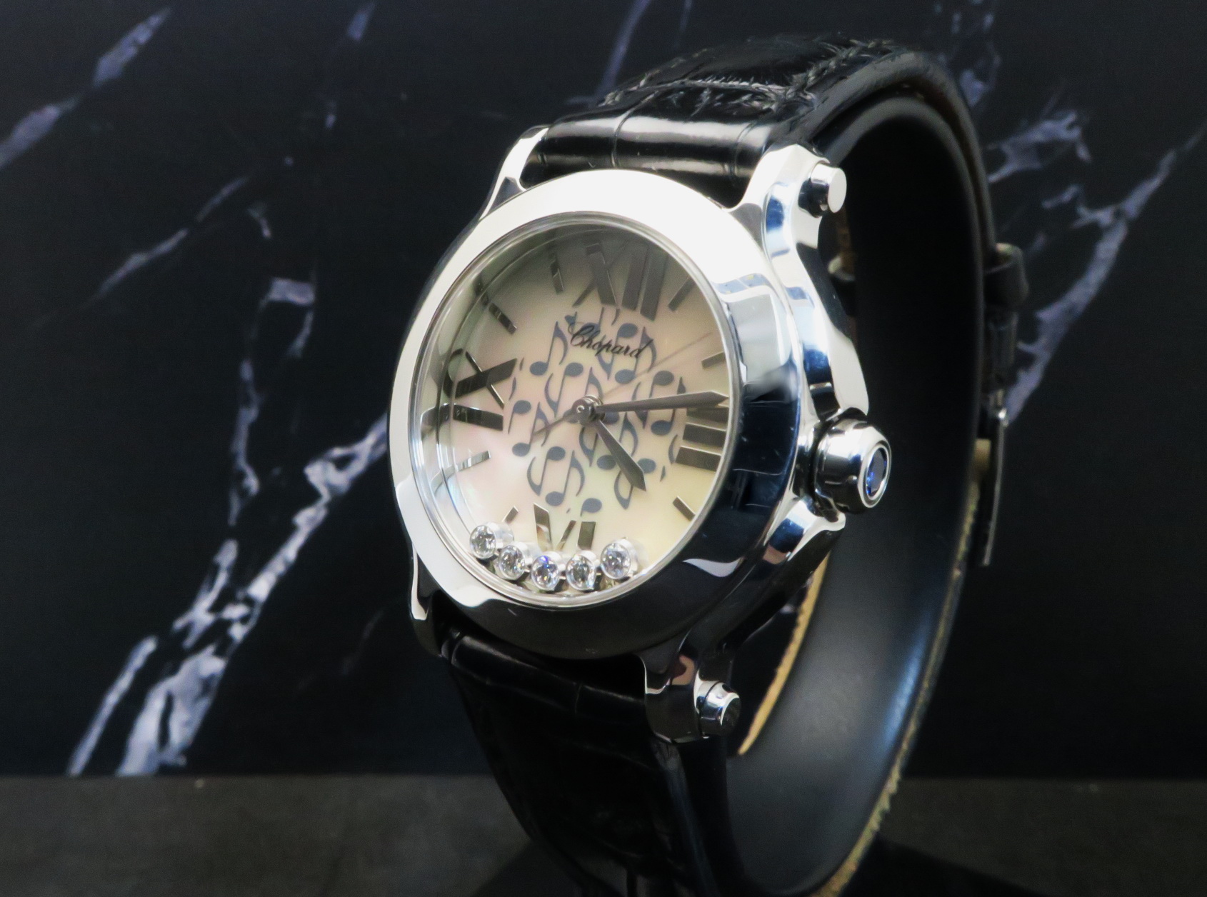 蕭邦 CHOPARD 限量音符 五十周年 音樂家系列 珍珠母貝面盤 錶徑30mm 石英機芯~原廠盒單 6