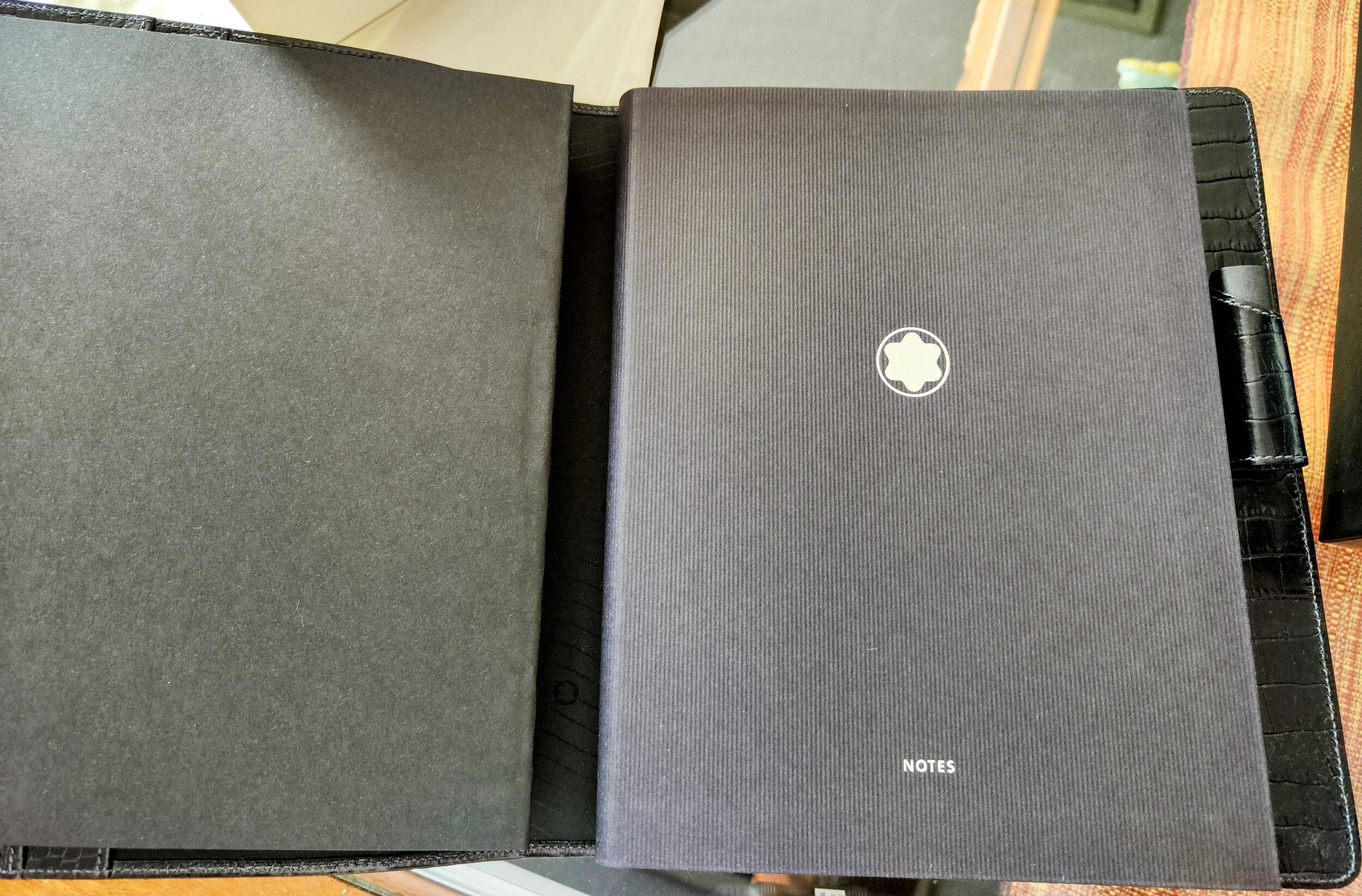 萬寶龍 Montblanc 全新 黑色鱷魚皮 筆記本 書寫紙~原廠盒單 6