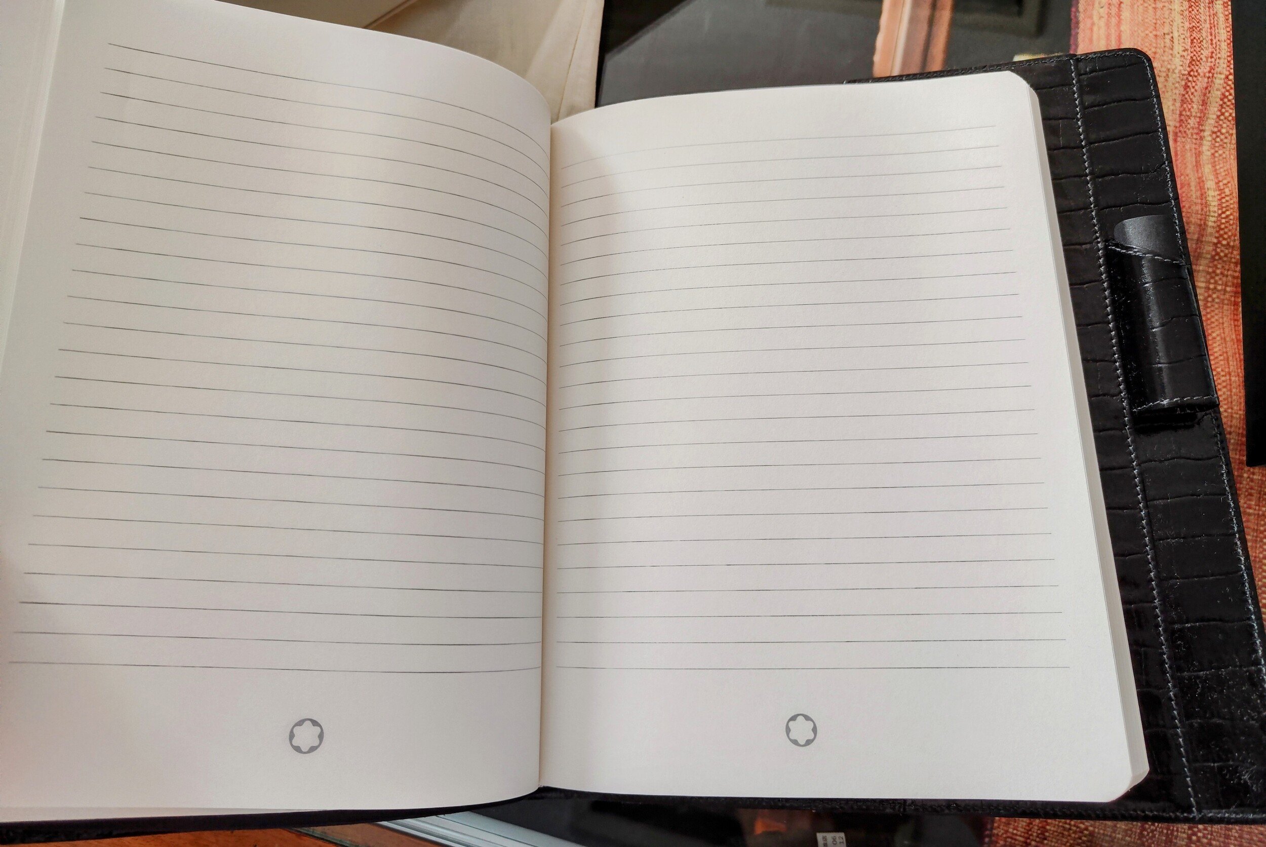 萬寶龍 Montblanc 全新 黑色鱷魚皮 筆記本 書寫紙~原廠盒單 7