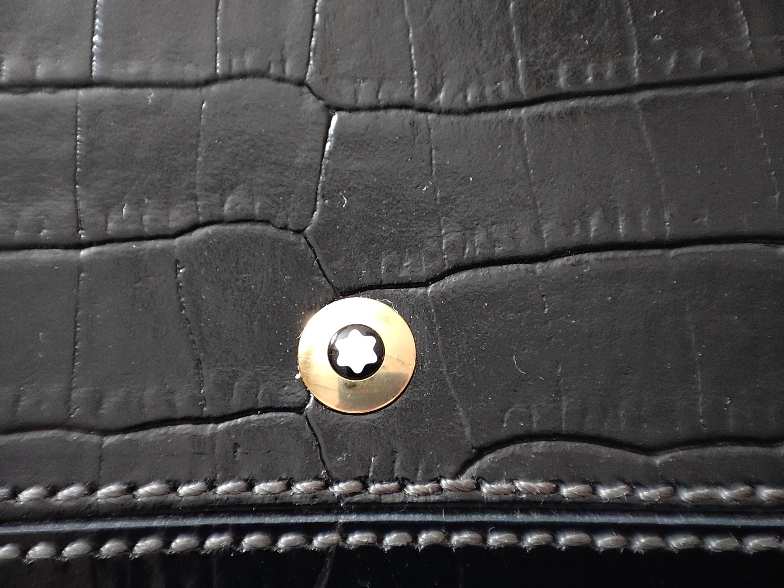 萬寶龍 Montblanc 全新 黑色鱷魚皮 筆記本 書寫紙~原廠盒單 2