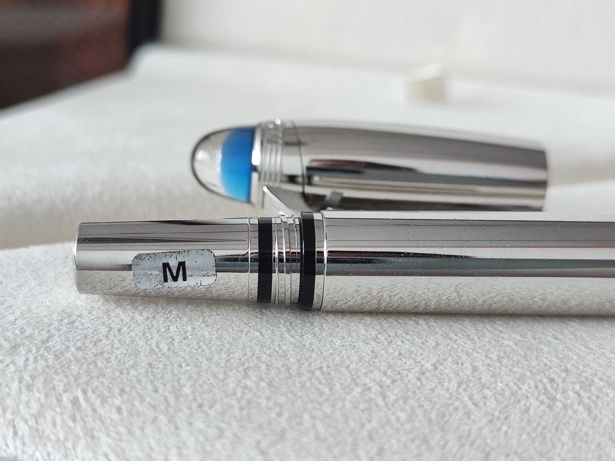 萬寶龍 Montblanc 全新 星際行者 鍍鉑金 金屬鋼筆 漂浮六角星標誌~原廠盒單 6