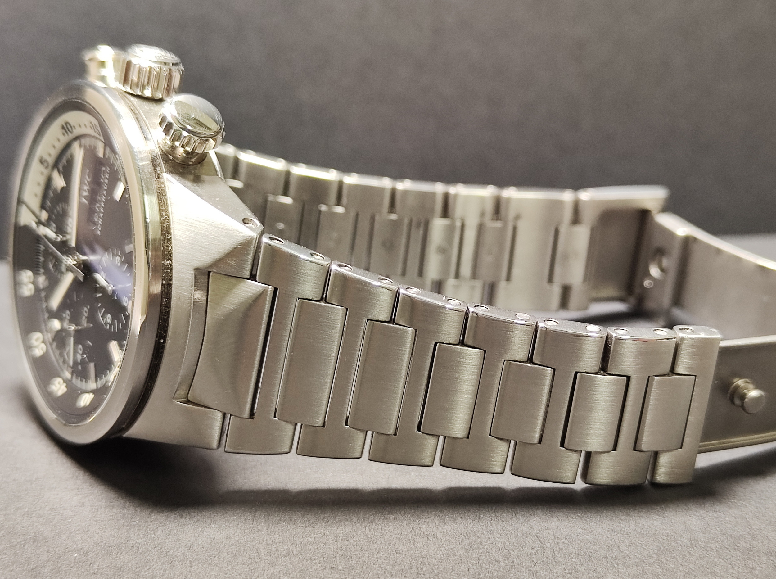 萬國 IWC 海洋時計 自動上鍊 大錶徑41mm 黑色面盤 小年曆 計時功能 旋轉內圈~原廠保單 8