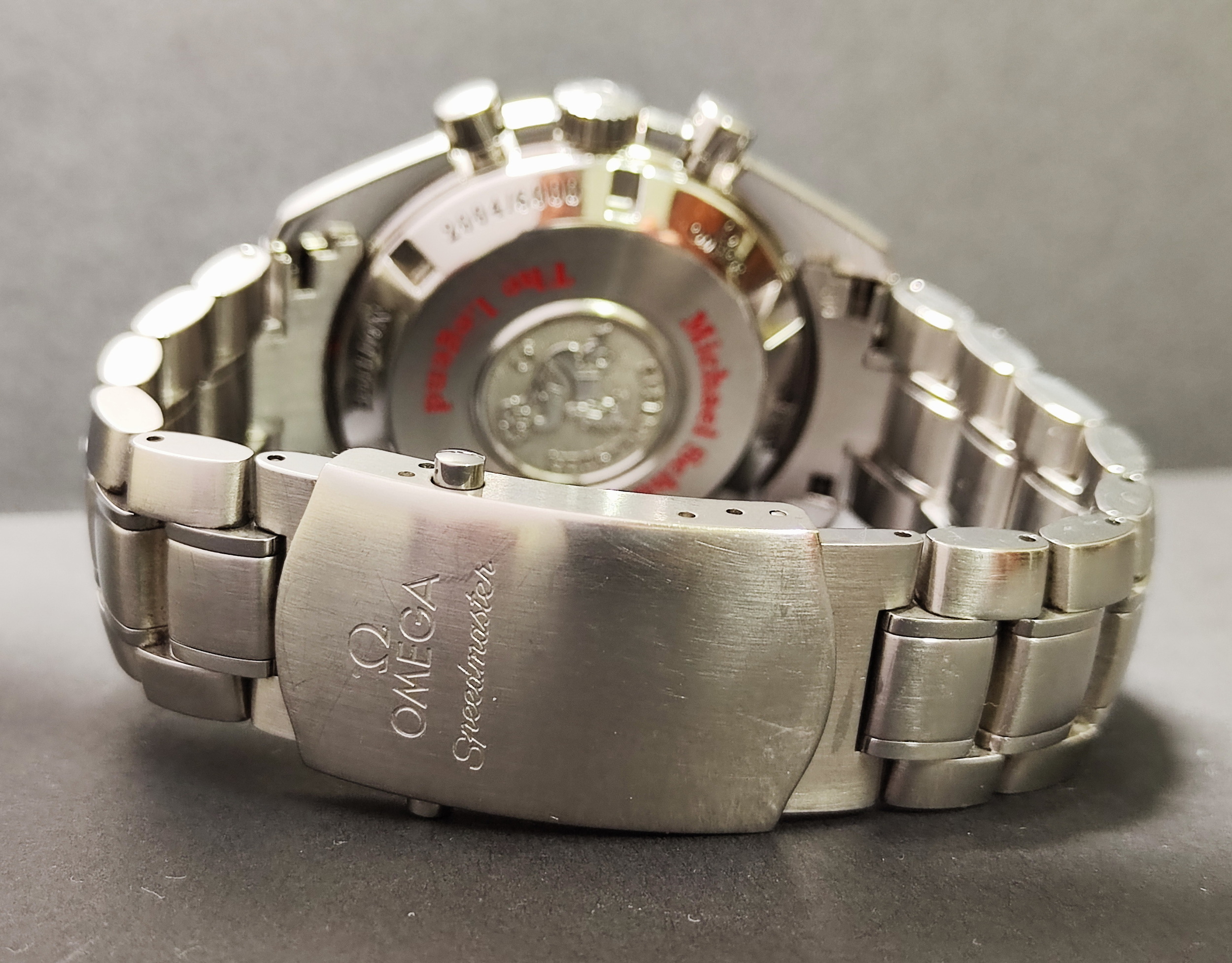 OMEGA 超霸 speedmaster 舒馬克 F1特別款 大錶徑42mm 熊貓面盤 計時功能 全球限量~原廠盒單 8