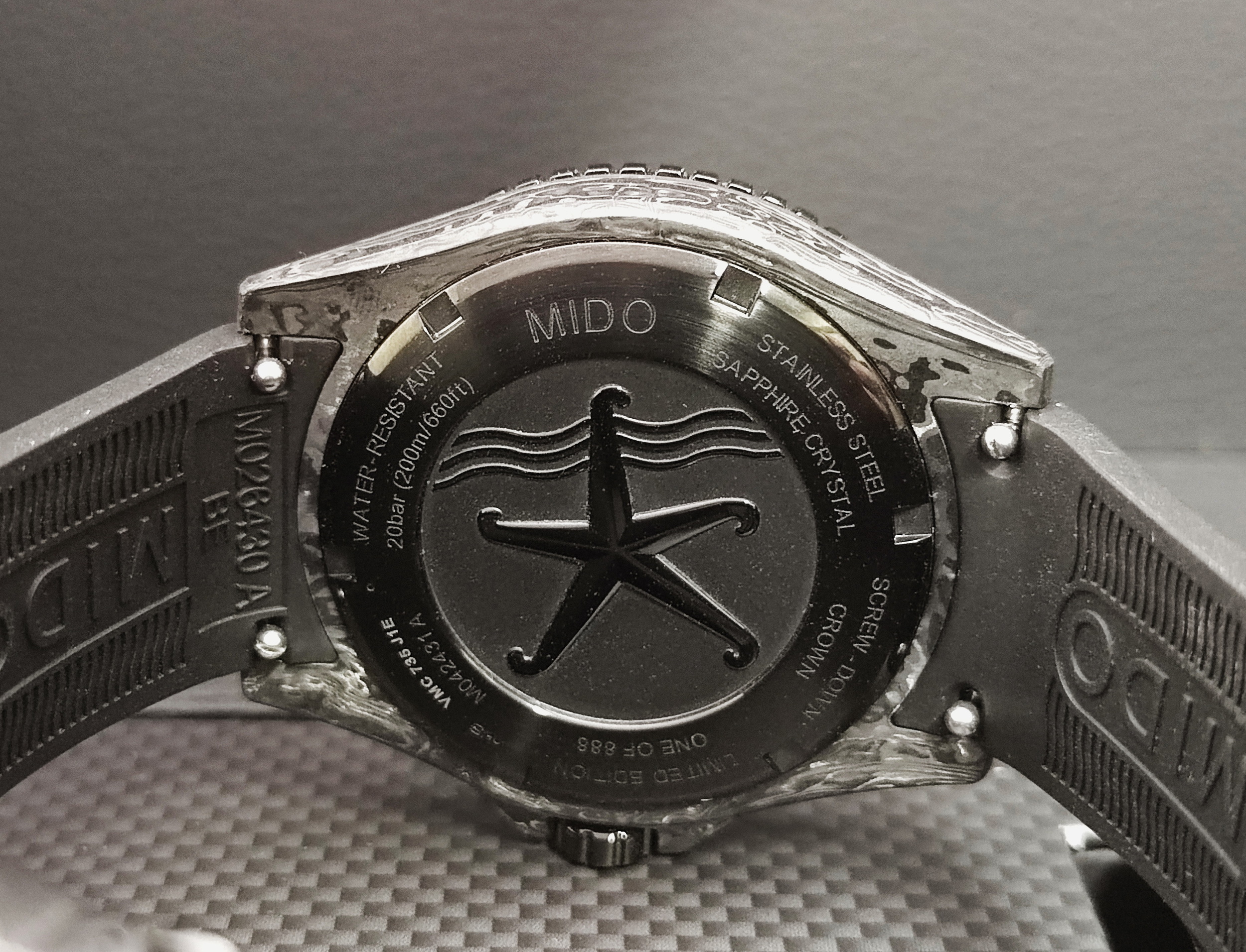 美度 MIDO 近新 海洋之星 限量 碳纖維 大錶徑42.5mm 自動上鍊 陶瓷圈~原廠盒單 2024AD 5