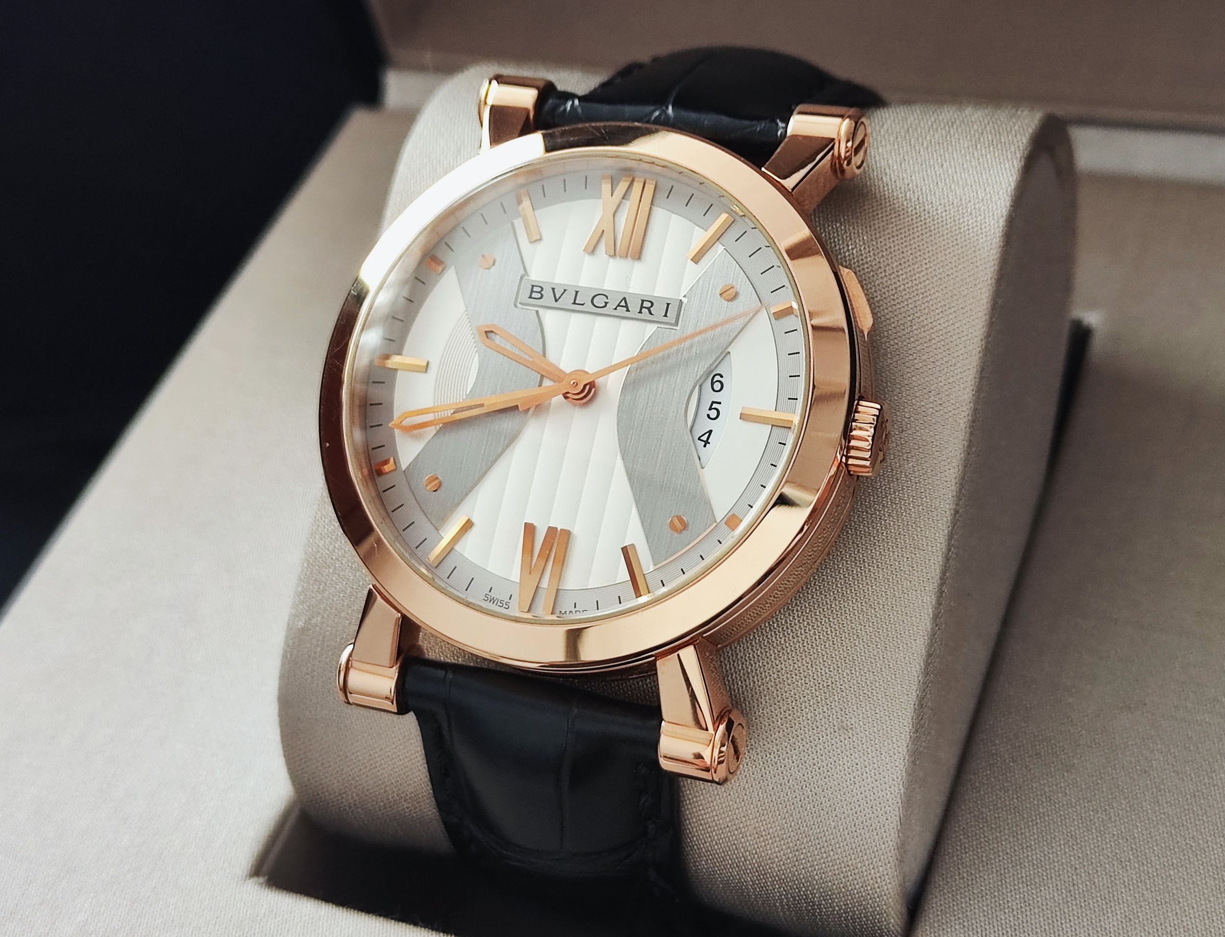 寶格麗 Sotirio Bulgari 125週年紀念款 玫瑰金 大錶徑42mm 自動上鍊~原廠盒單 全球限量 2