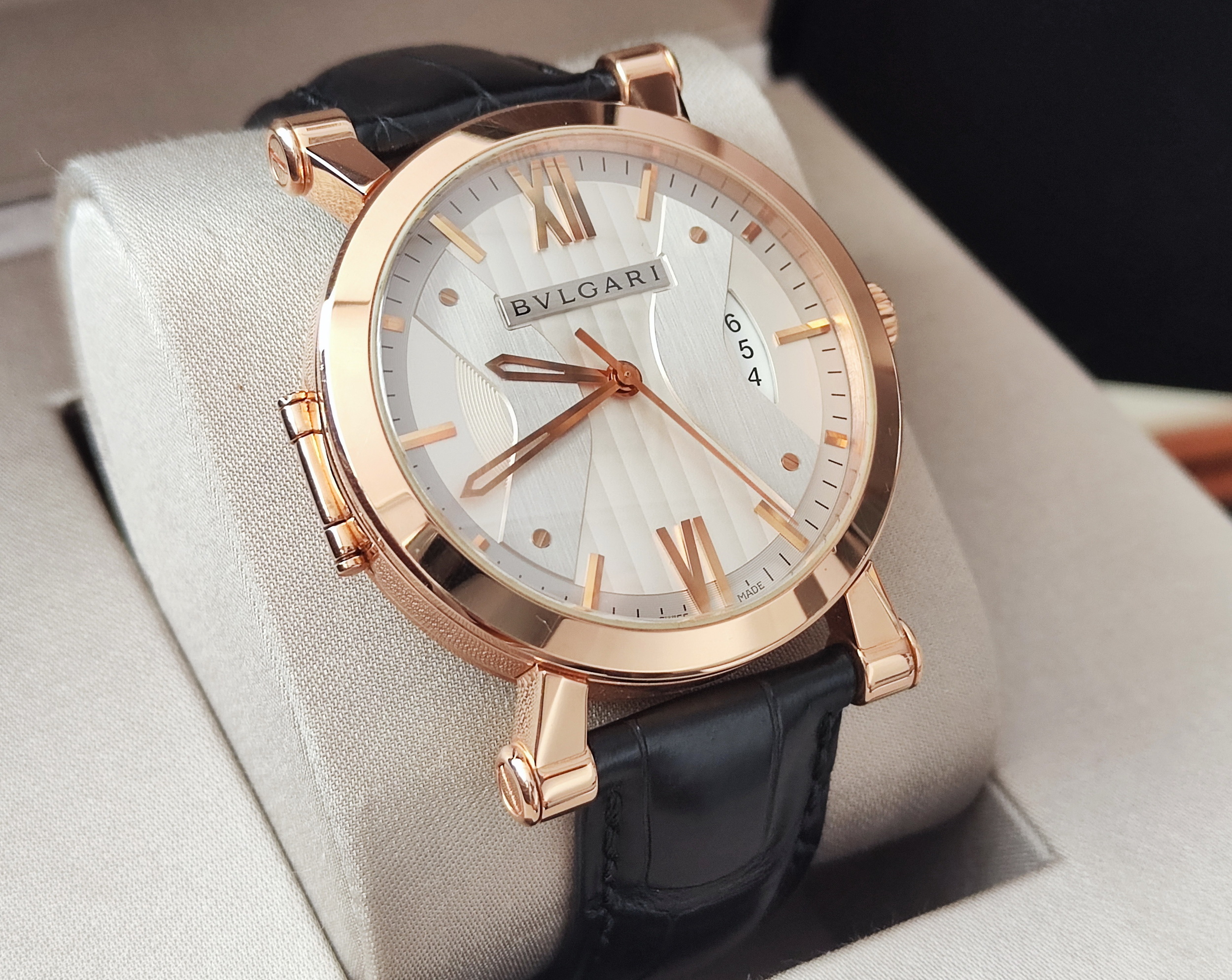 寶格麗 Sotirio Bulgari 125週年紀念款 玫瑰金 大錶徑42mm 自動上鍊~原廠盒單 全球限量 3
