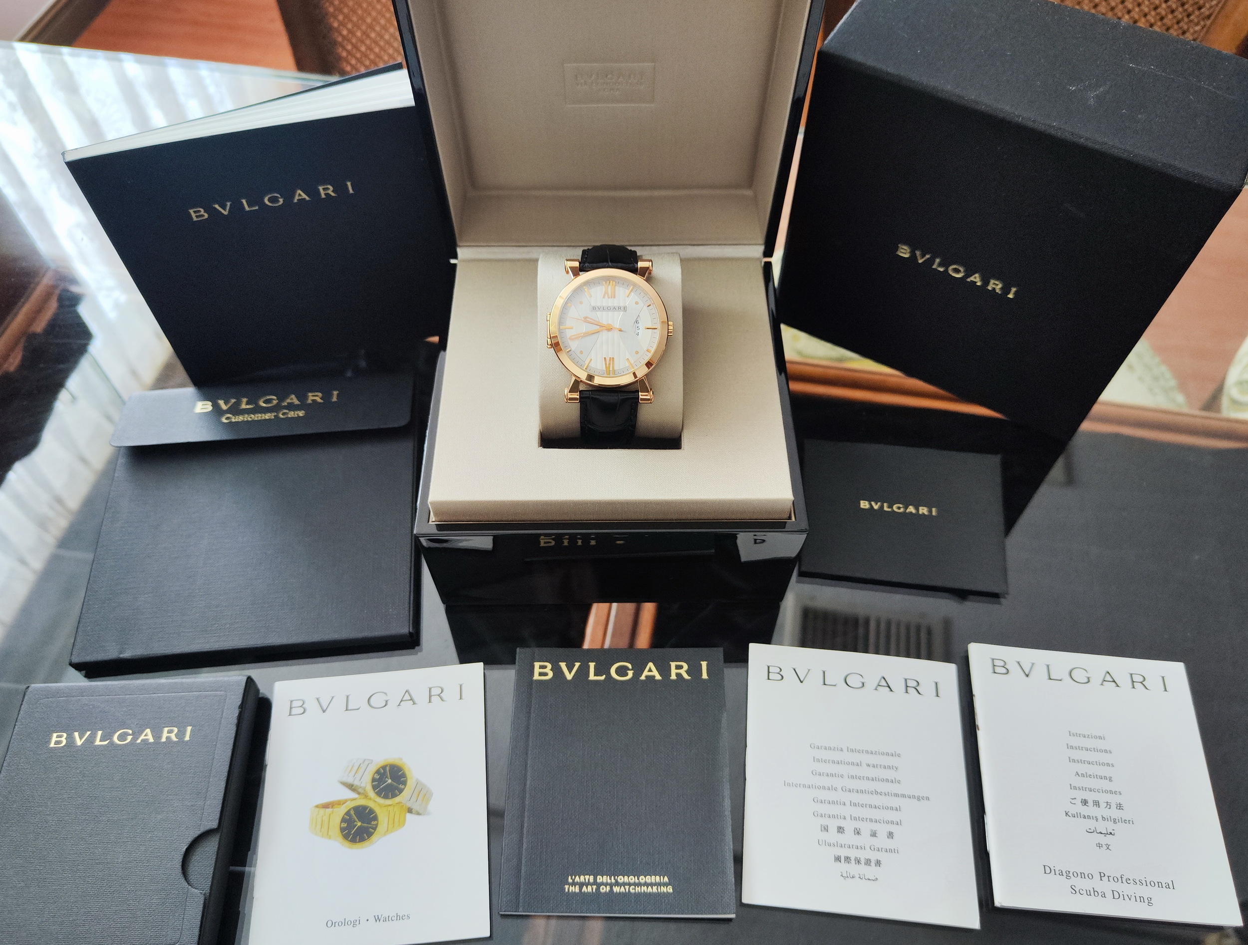 寶格麗 Sotirio Bulgari 125週年紀念款 玫瑰金 大錶徑42mm 自動上鍊~原廠盒單 全球限量 10