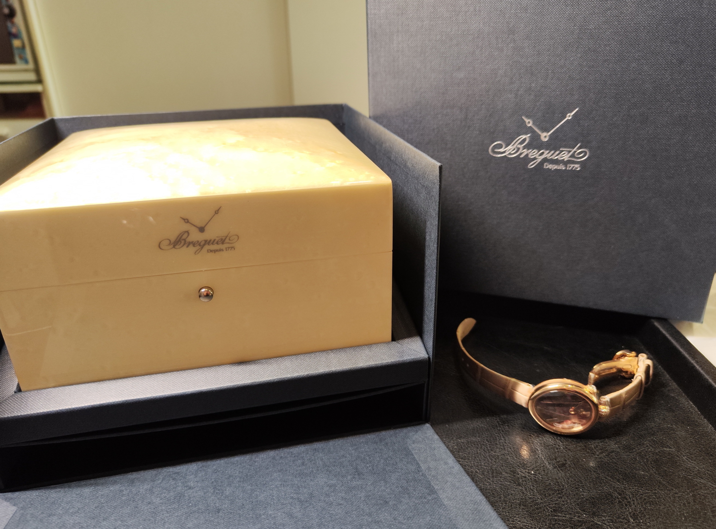 寶璣 BREGUET 全新 Naples 那不勒斯王后 9809 玫瑰金 原鑲鑽錶 自動上鍊 ~原廠盒單 2024AD 8