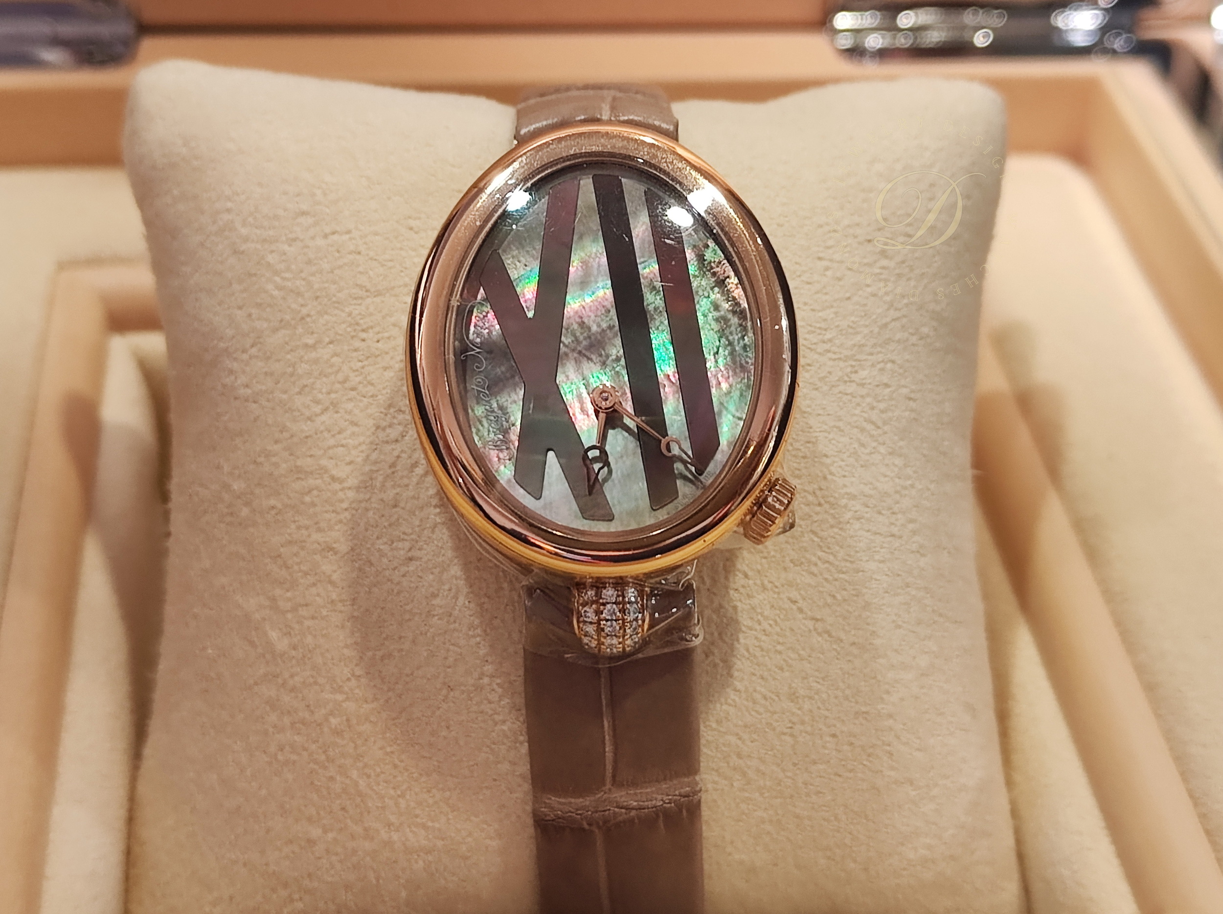 寶璣 BREGUET 全新 Naples 那不勒斯王后 9809 玫瑰金 原鑲鑽錶 自動上鍊 ~原廠盒單 2024AD