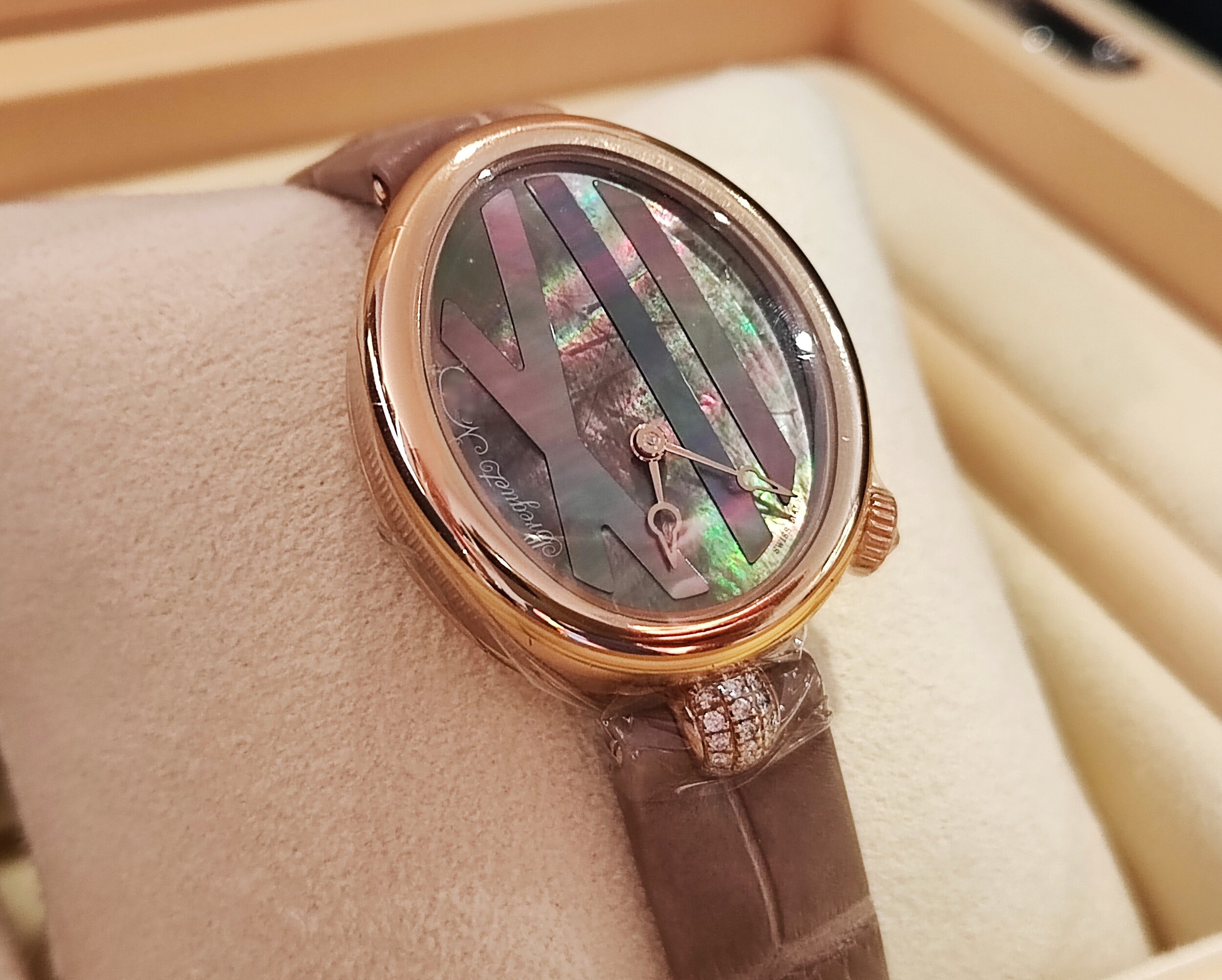 寶璣 BREGUET 全新 Naples 那不勒斯王后 9809 玫瑰金 原鑲鑽錶 自動上鍊 ~原廠盒單 2024AD 3