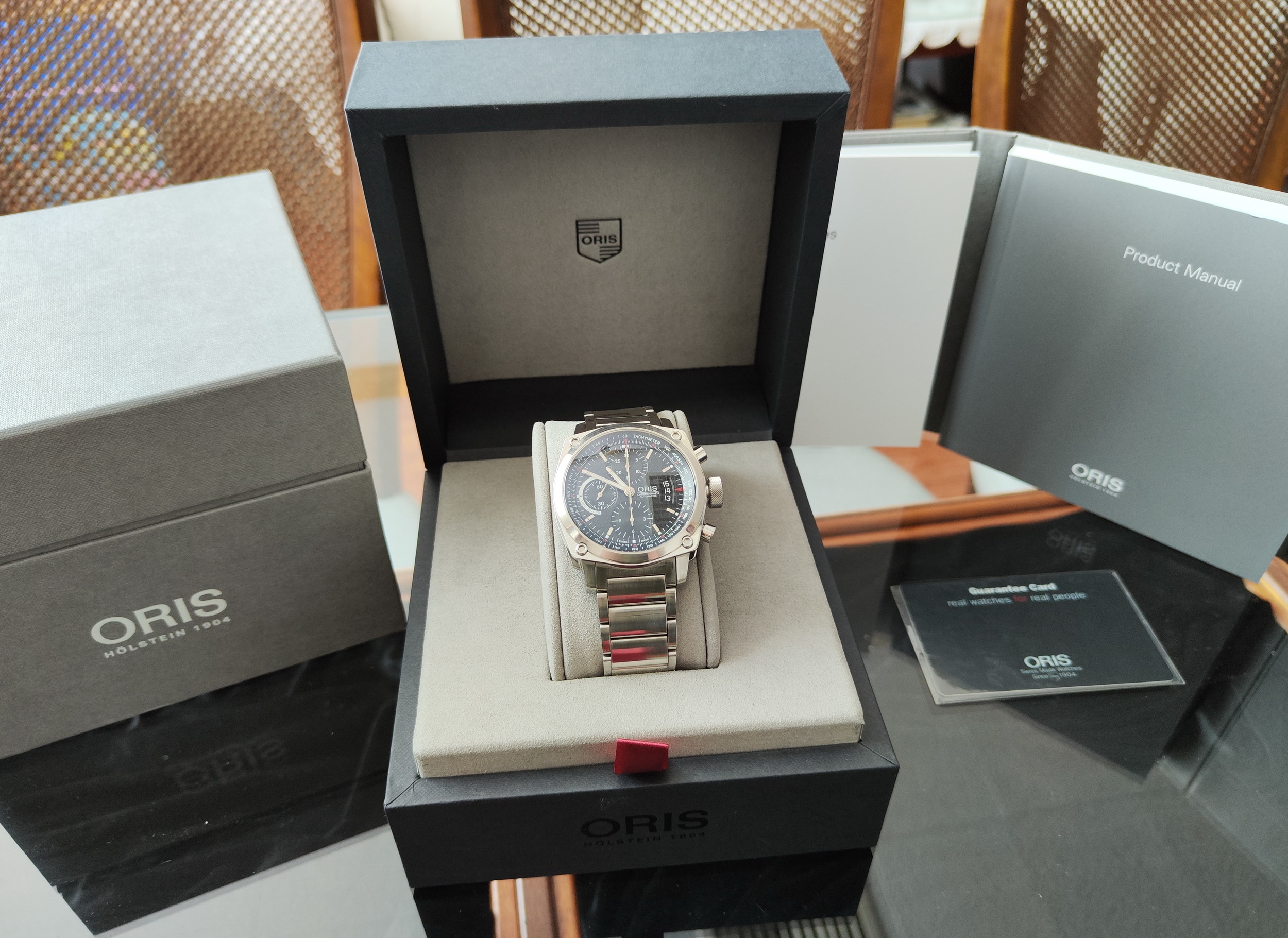 ORIS 歐力士 BC4 經典飛行錶 大錶徑43mm 自動上鍊 計時功能~原廠盒單 國內AD 10