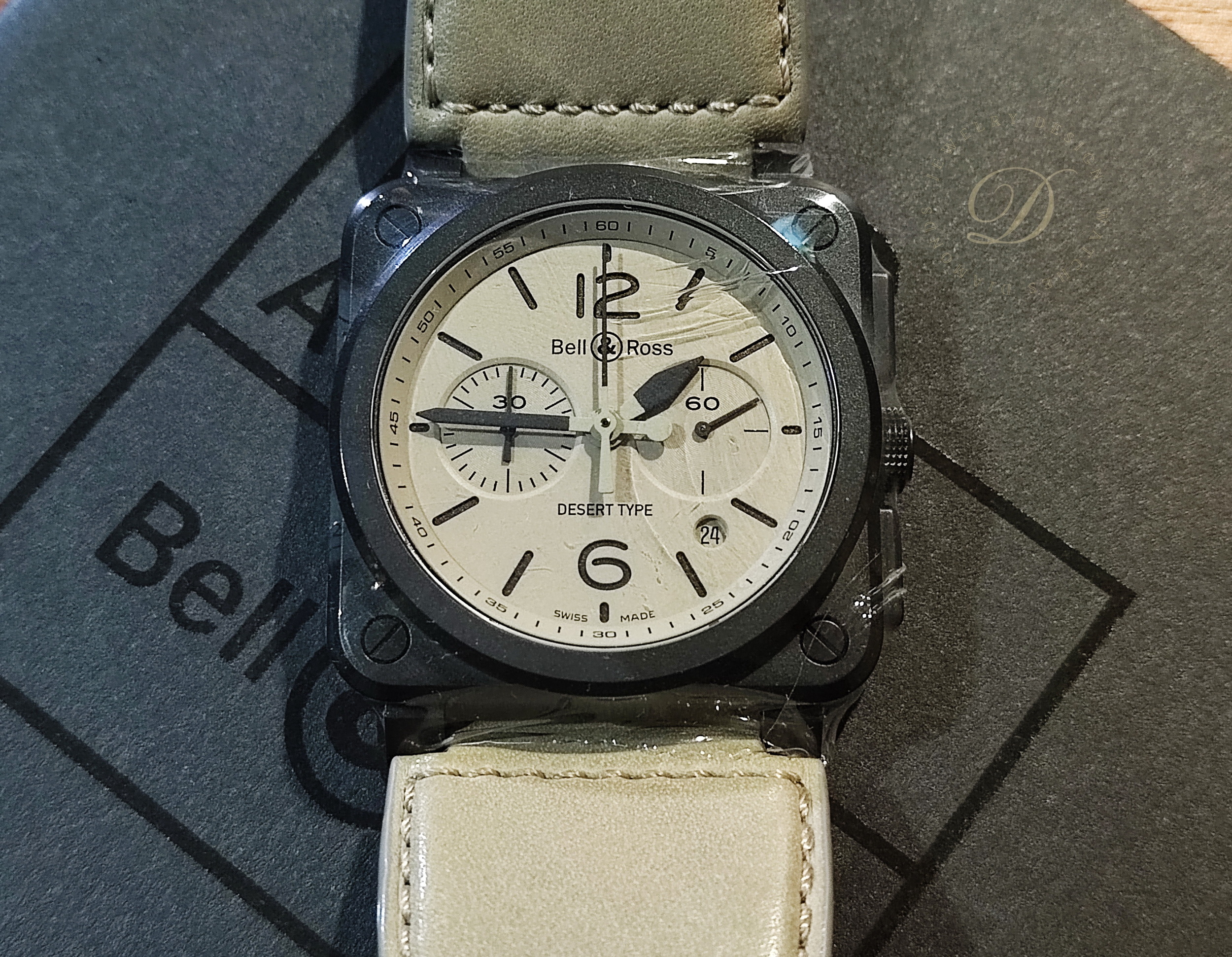 柏萊士 全新 BR03-94 沙漠棕色面盤 黑色陶瓷錶殼 大錶徑42mm 自動上鍊 計時功能~原廠盒單 2024AD