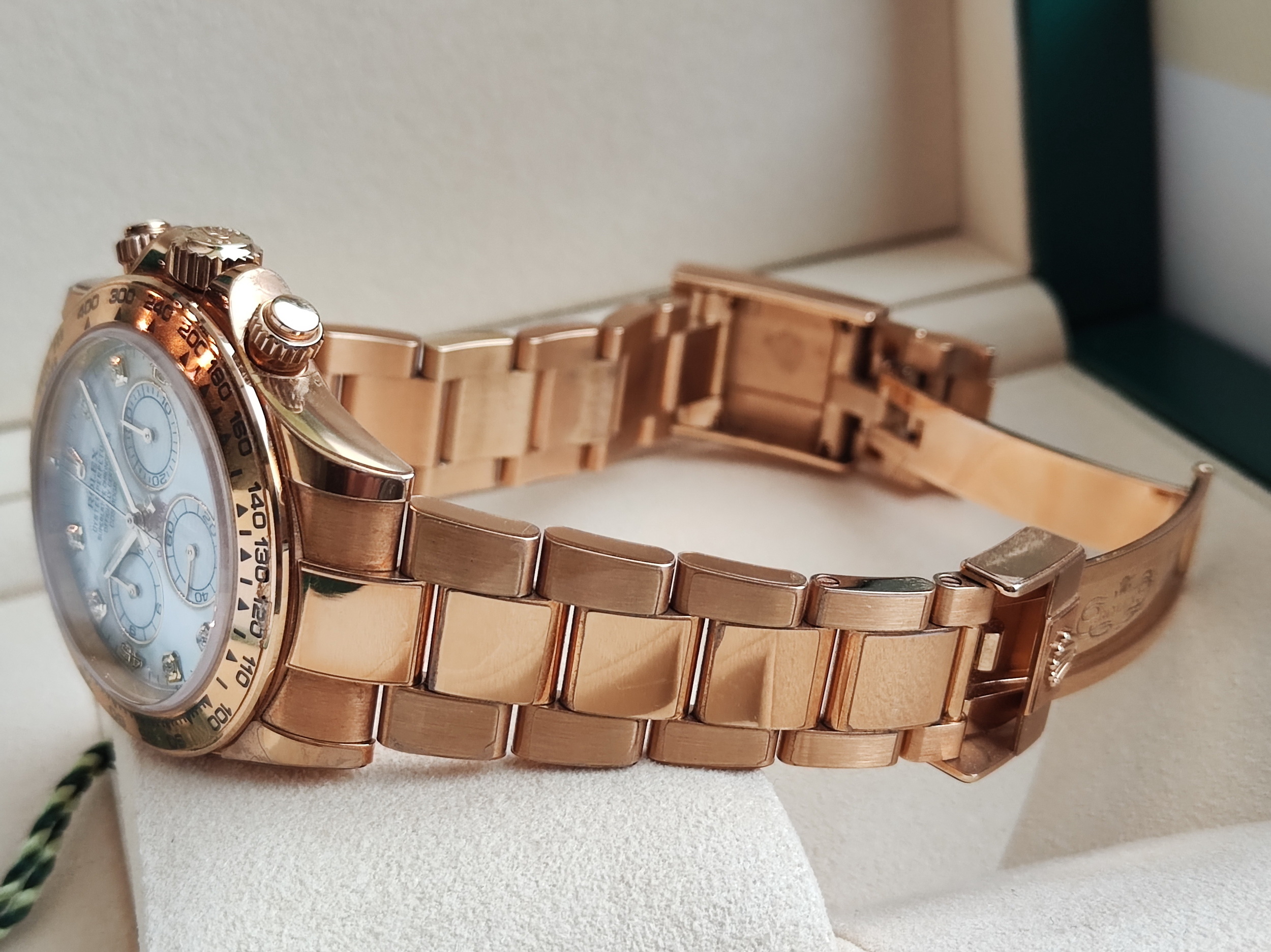 勞力士 116508 黃K金 白色珍珠貝面盤 原鑲鑽 DAYTONA 迪通納 計時功能~原廠盒單 6