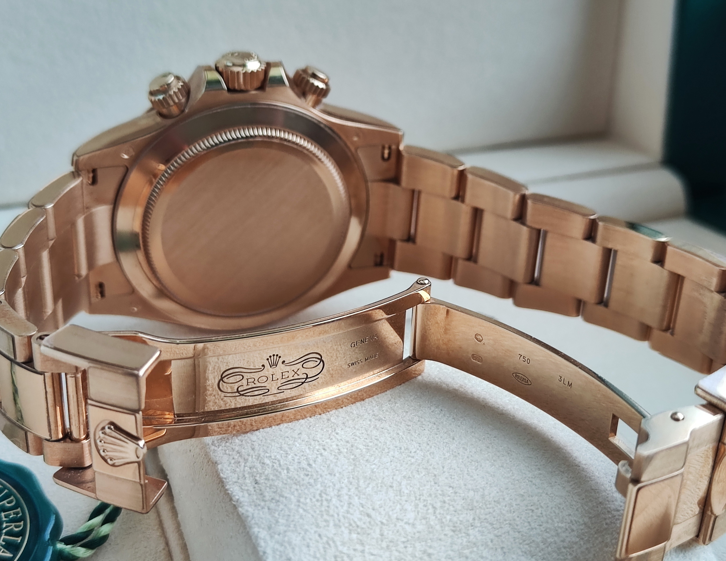 勞力士 116508 黃K金 白色珍珠貝面盤 原鑲鑽 DAYTONA 迪通納 計時功能~原廠盒單 7