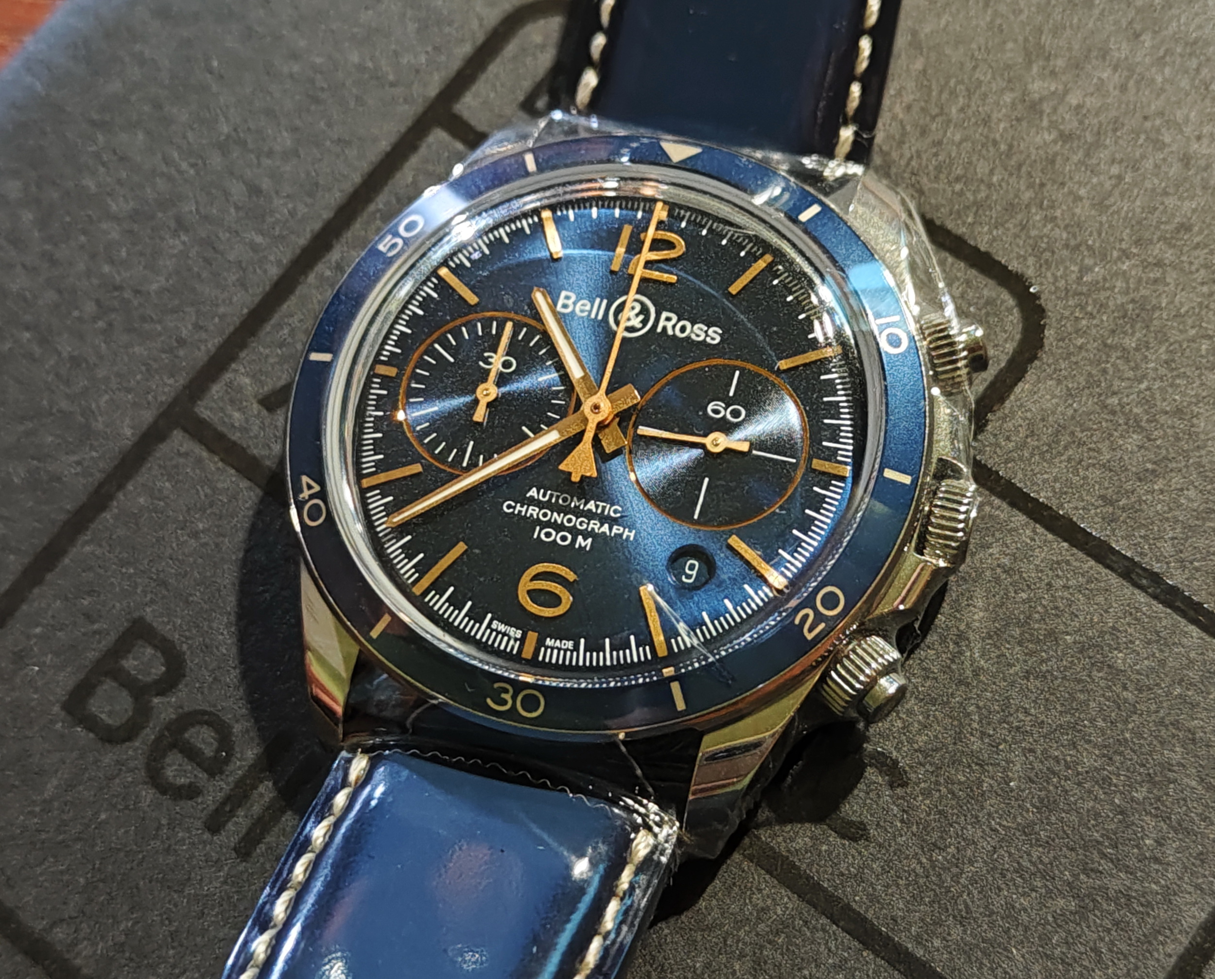 柏萊士 全新 BR V2-94 飛行錶 藍色面盤 大錶徑41mm 自動上鍊 計時功能 軍錶~原廠盒單 2024AD 3