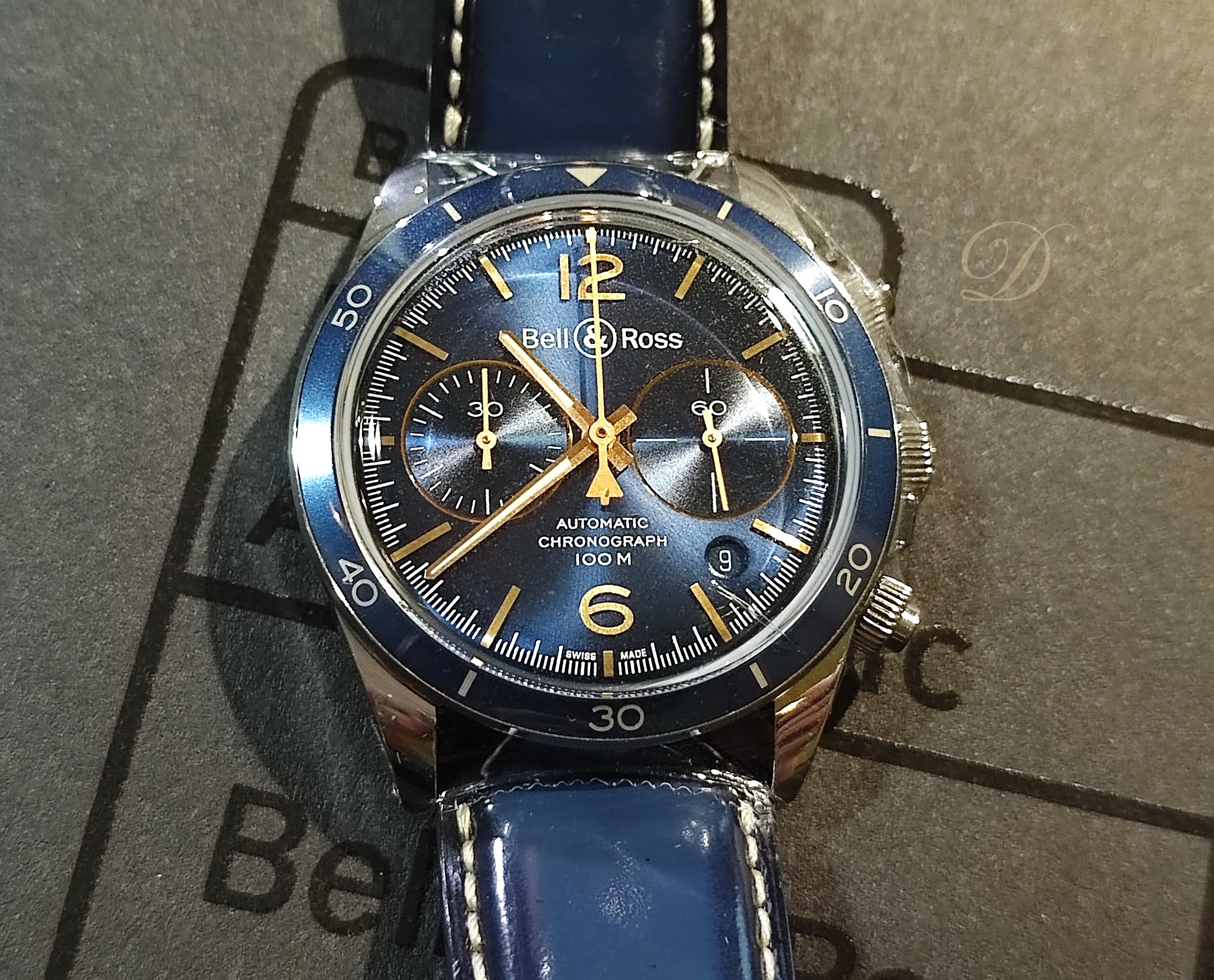 柏萊士 全新 BR V2-94 飛行錶 藍色面盤 大錶徑41mm 自動上鍊 計時功能 軍錶~原廠盒單 2024AD