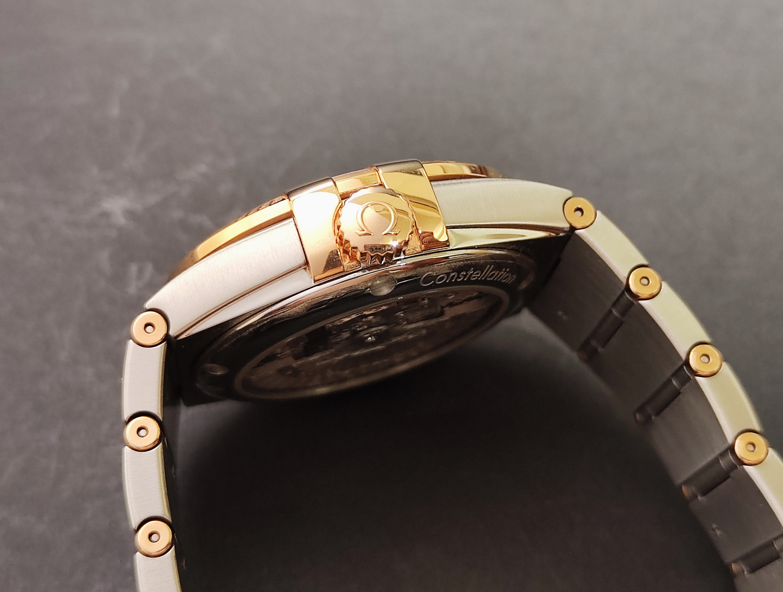 OMEGA 星座系列 雙鷹 原鑲鑽圈 半玫瑰金 錶徑38mm 自動上鍊 Double Eagle~原廠盒單 5