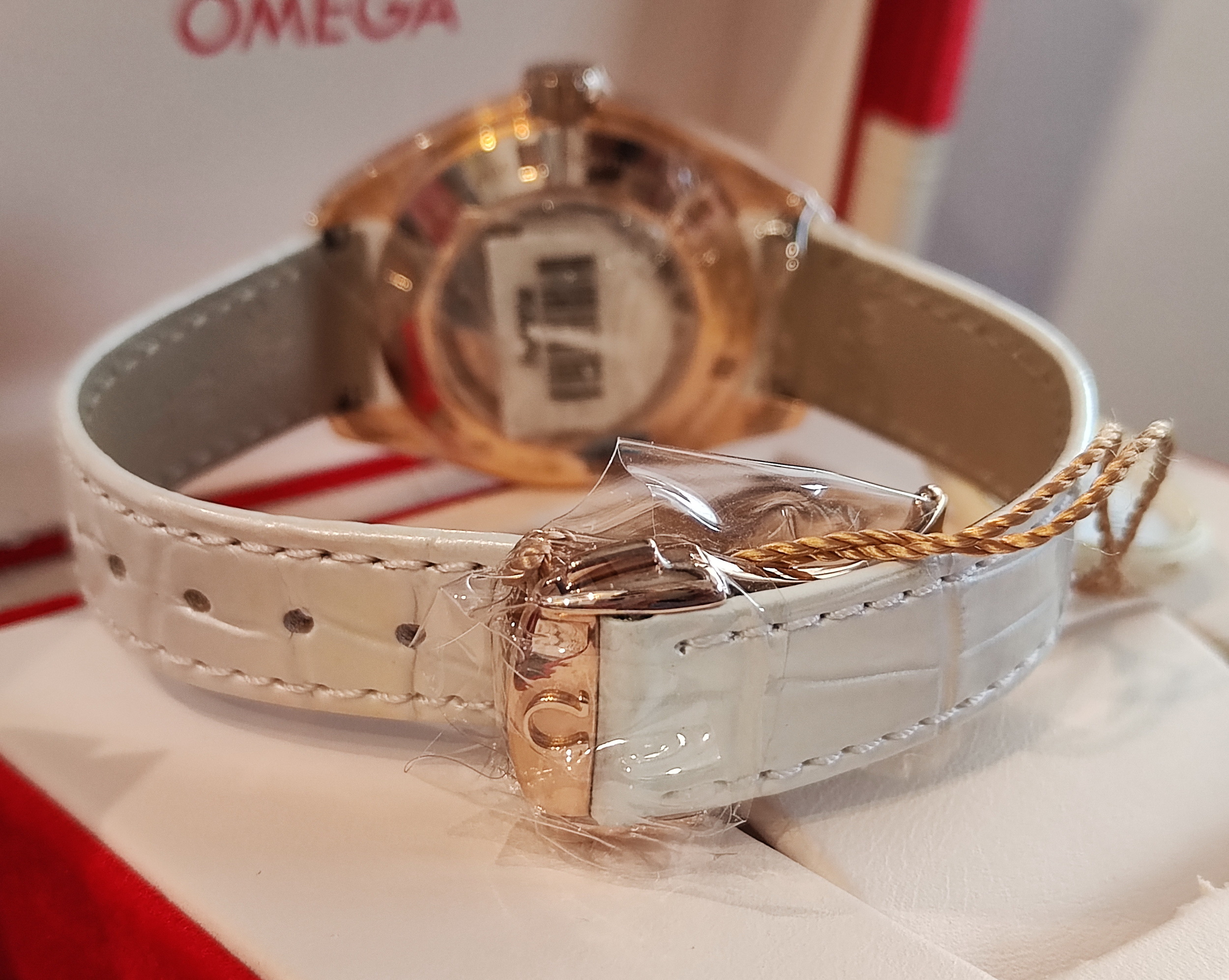 OMEGA 海馬 aqua terra 全新 玫瑰金 原鑲鑽圈 錶徑34mm 自動上鍊~2024AD 7