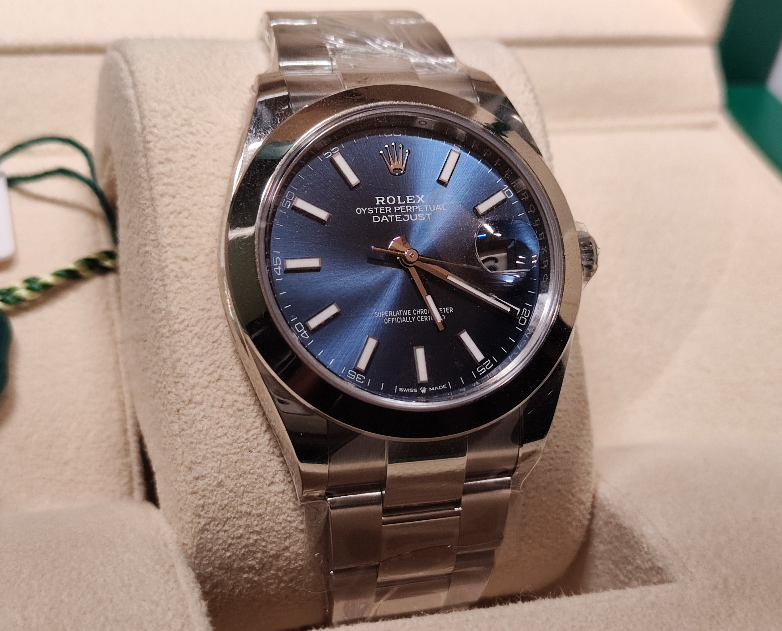 勞力士 全新 126300 藍色面盤 大錶徑41mm 自動上鍊~原廠盒單 2024 2