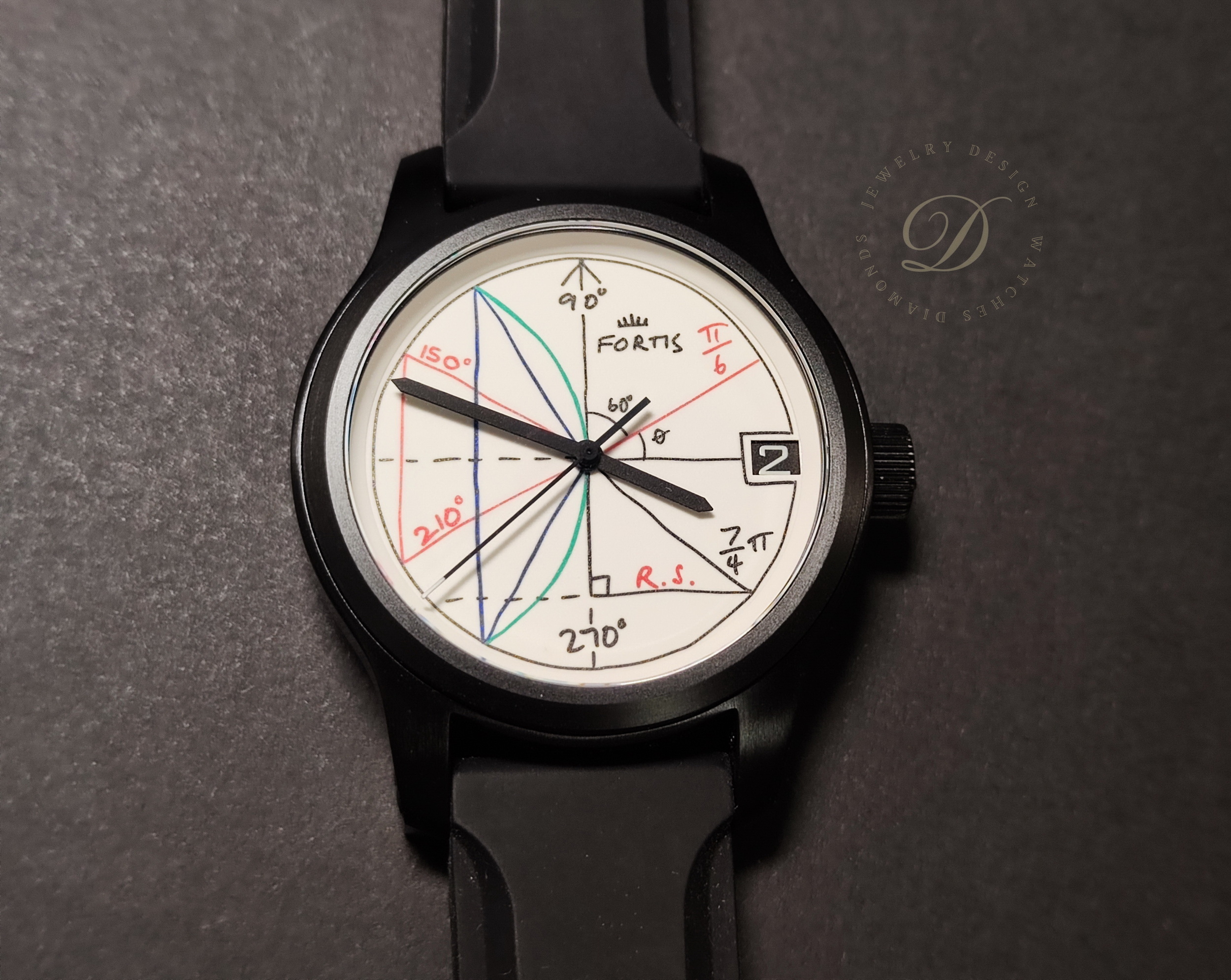 FORTIS 富利斯 2π 特殊限量面盤 黑色PVD錶殼 大錶徑42mm 自動上鍊~原廠盒單