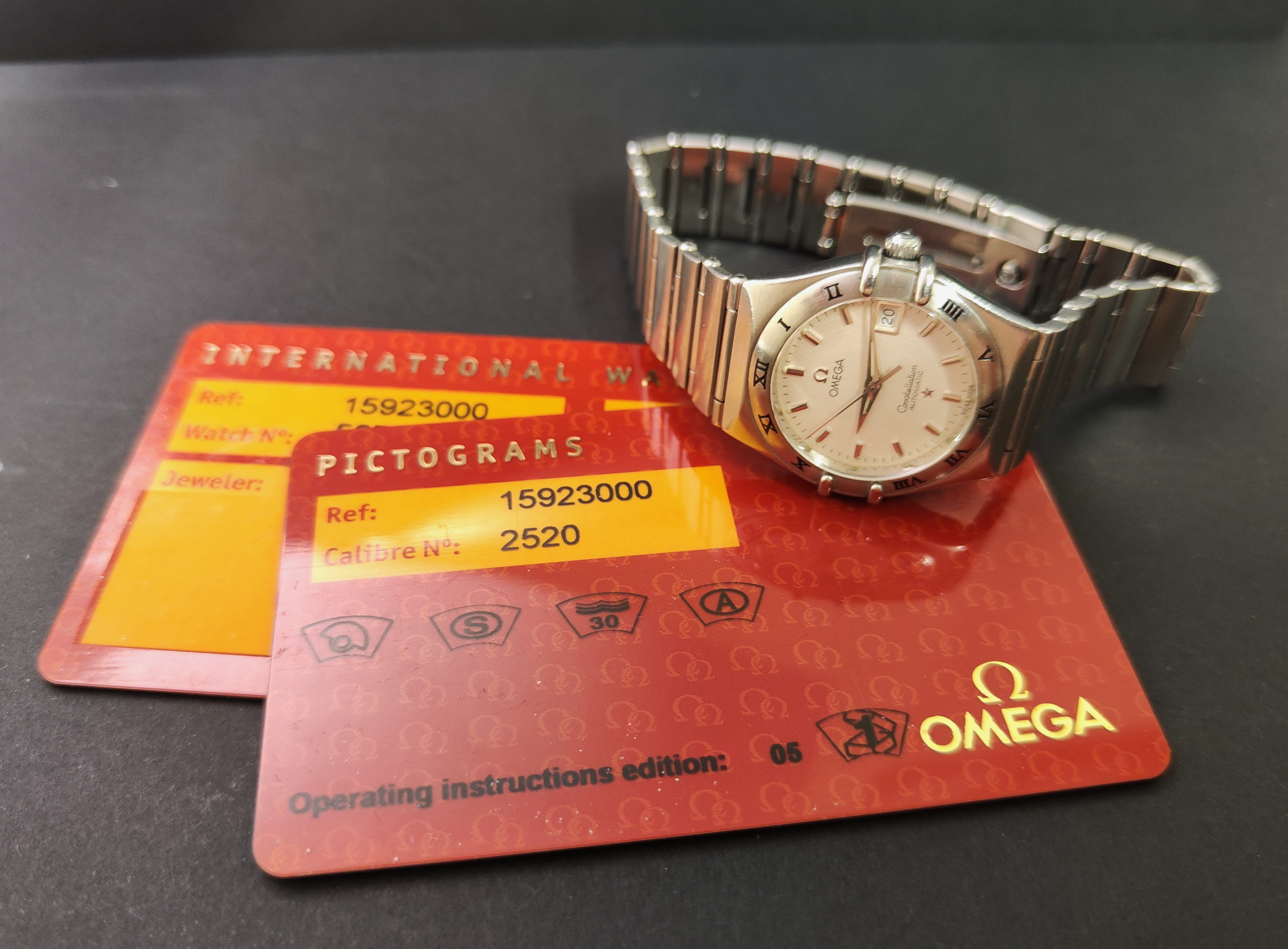 OMEGA 星座系列 女用 經典錶款 自動上鍊 錶徑27.5mm 白色面盤 機械錶~原廠保卡 7