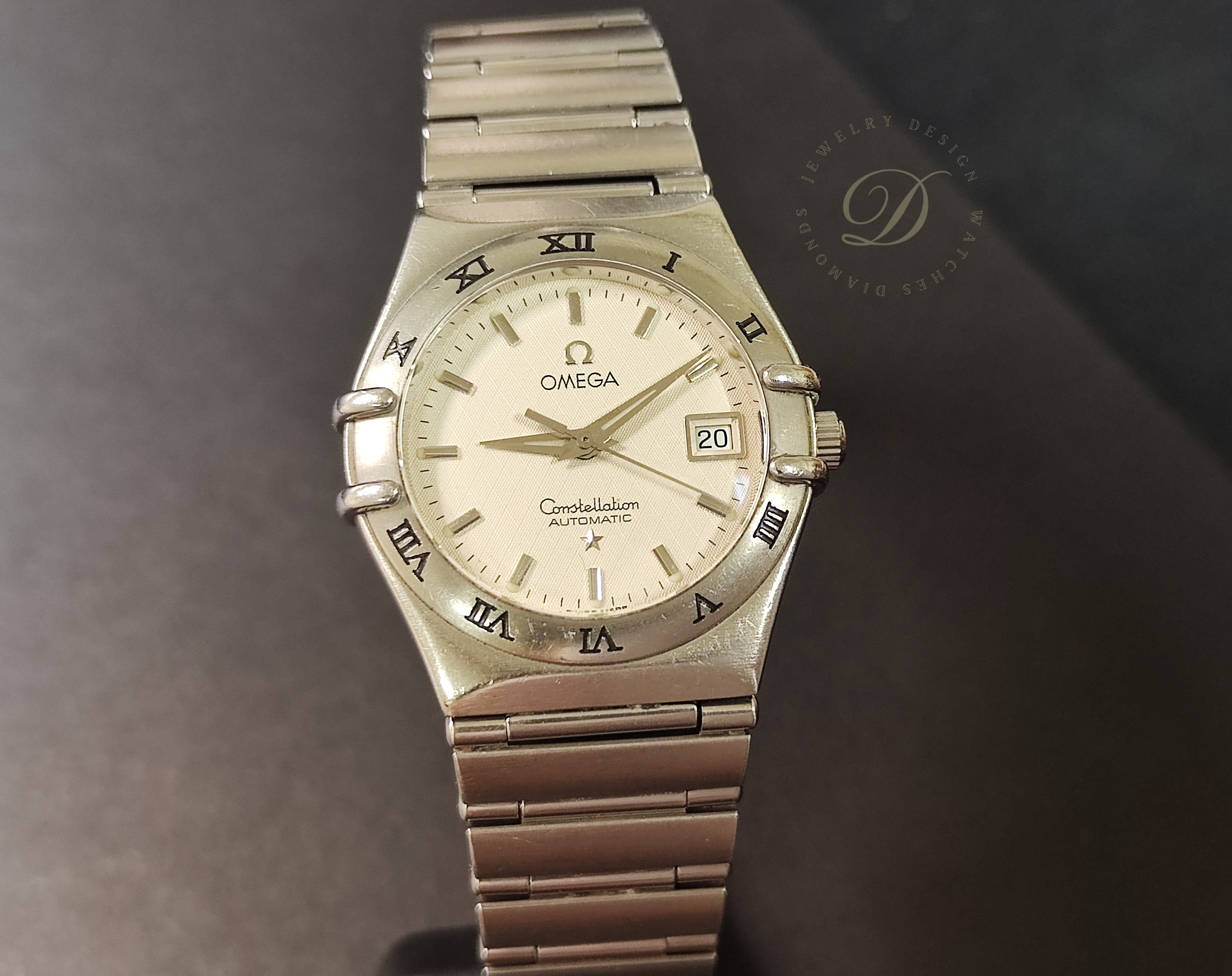 OMEGA 星座系列 女用 經典錶款 自動上鍊 錶徑27.5mm 白色面盤 機械錶~原廠保卡