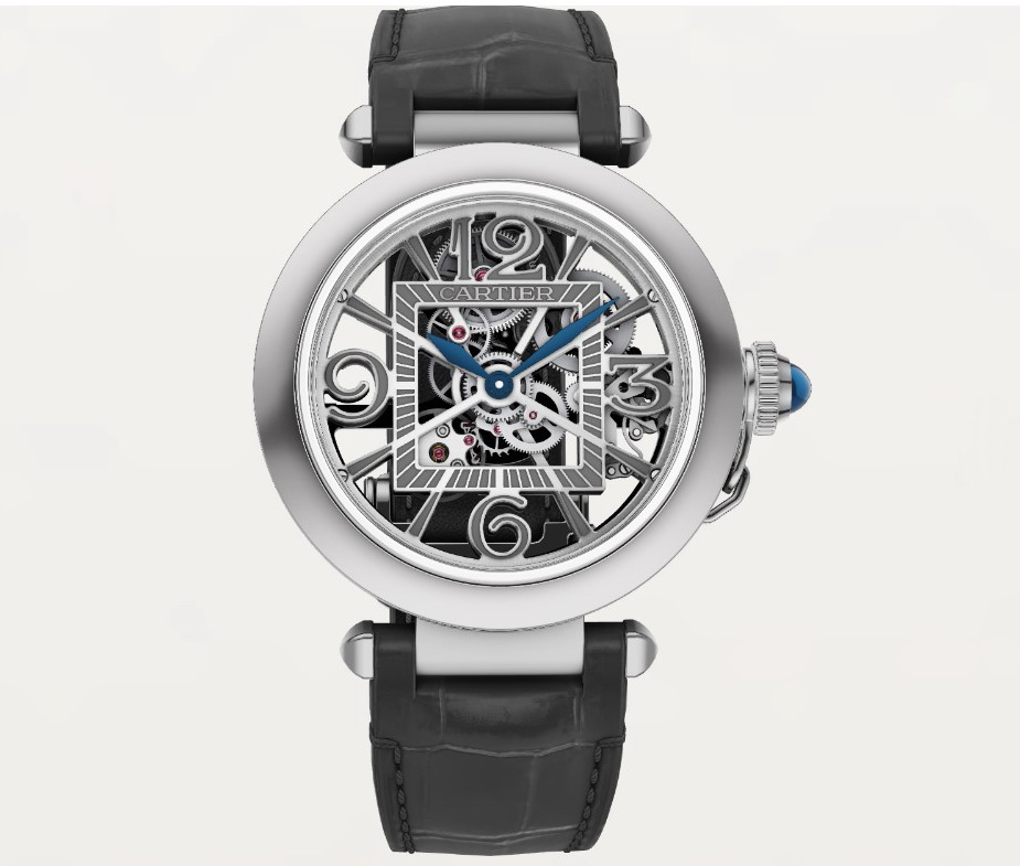 卡地亞 CARTIER 全新 PASHA 全鏤空錶盤 大錶徑41mm 自動上鍊 快拆錶帶~原廠盒單 2024 5