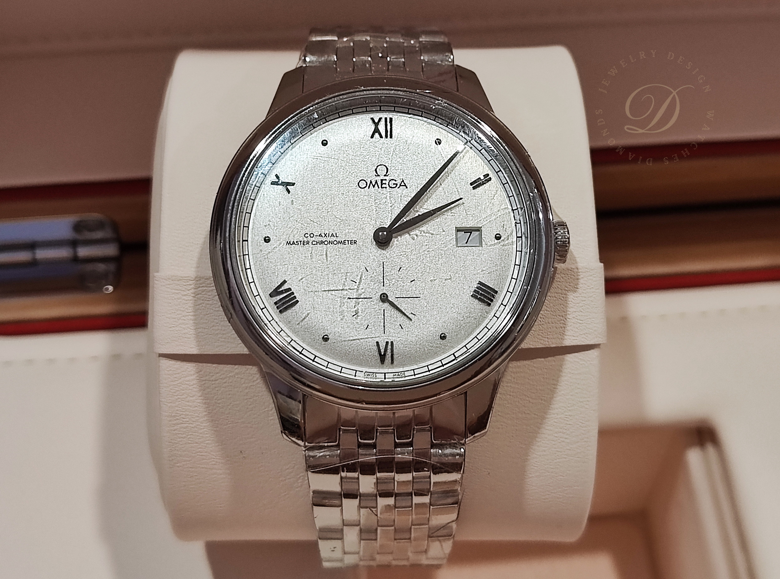 OMEGA 全新 碟飛系列 大錶徑41mm 自動上鍊 銀色面盤~原廠盒單 國內AD