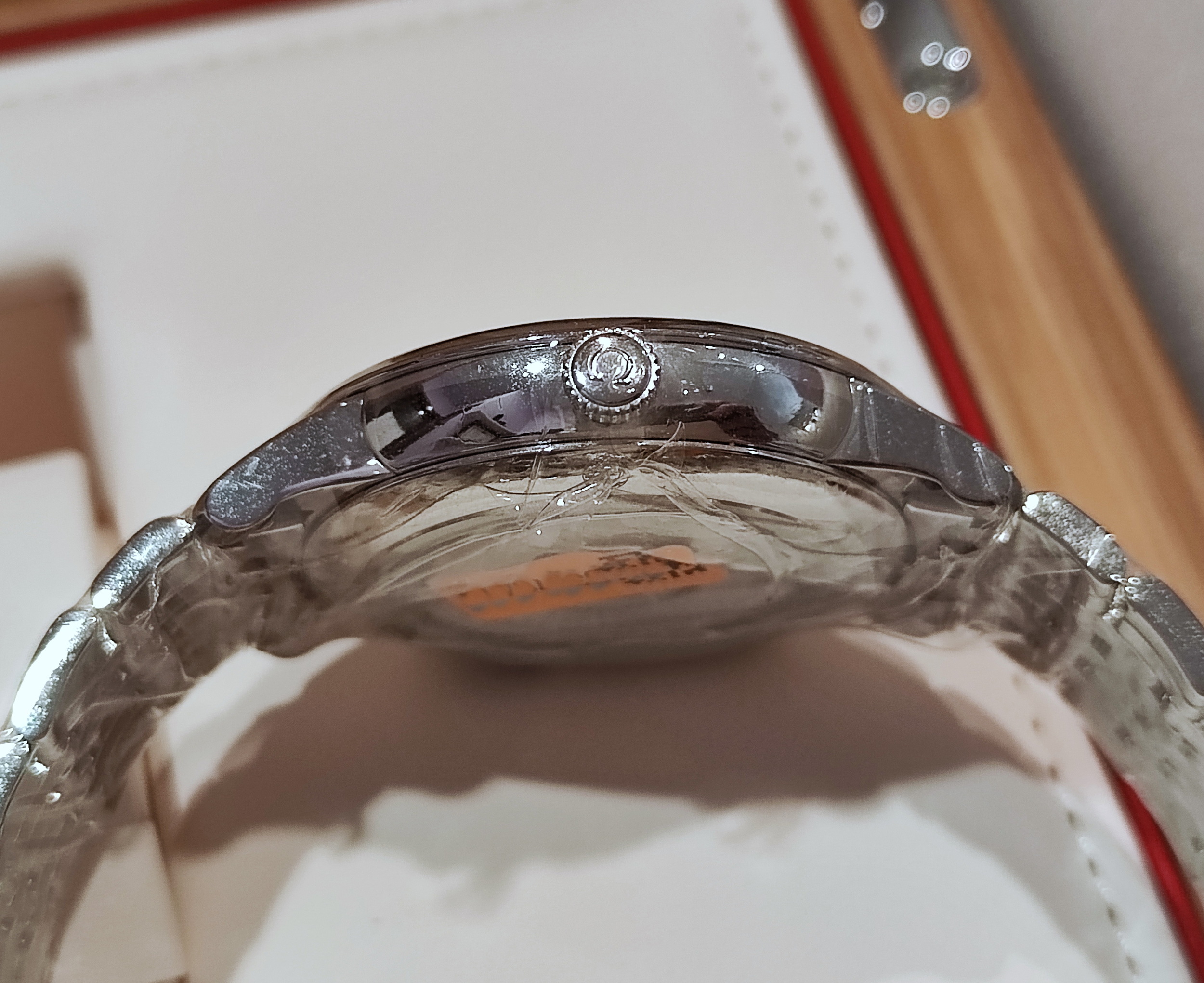 OMEGA 全新 碟飛系列 大錶徑41mm 自動上鍊 銀色面盤~原廠盒單 國內AD 4