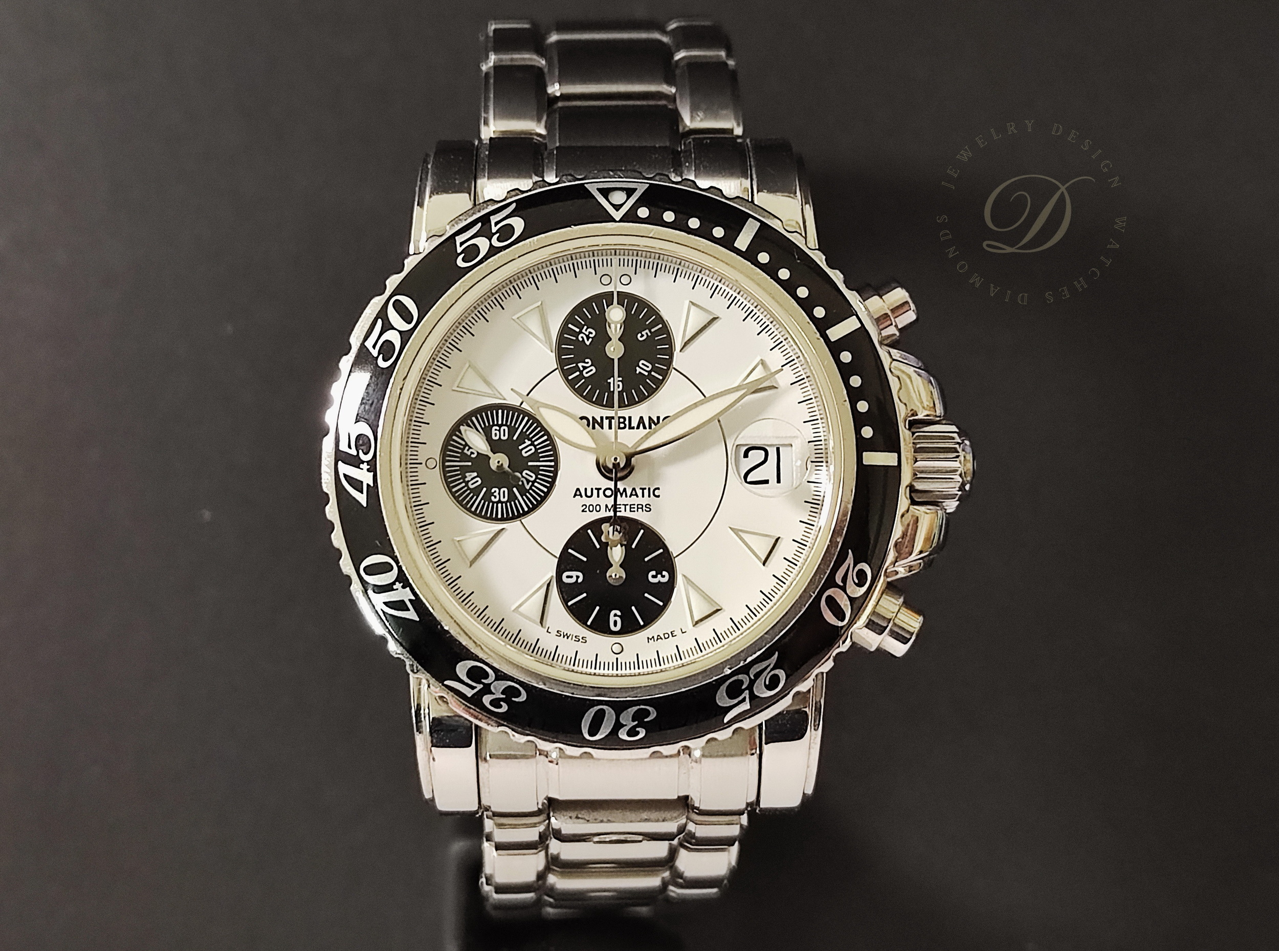 萬寶龍 Sport 7034 系列 熊貓面盤 大錶徑42mm 自動上鍊 計時功能 機械錶