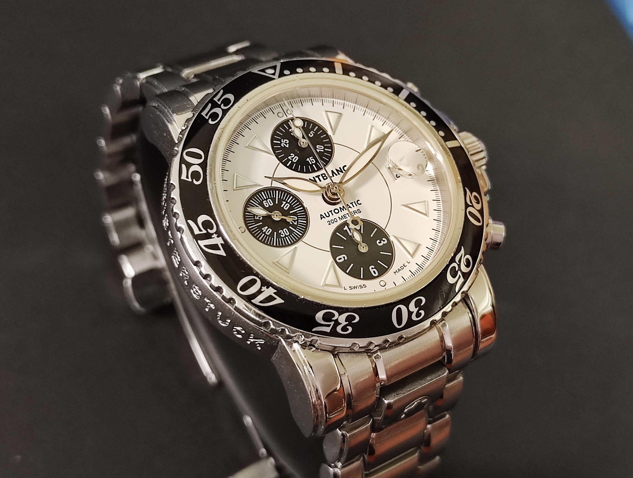 萬寶龍 Sport 7034 系列 熊貓面盤 大錶徑42mm 自動上鍊 計時功能 機械錶 3