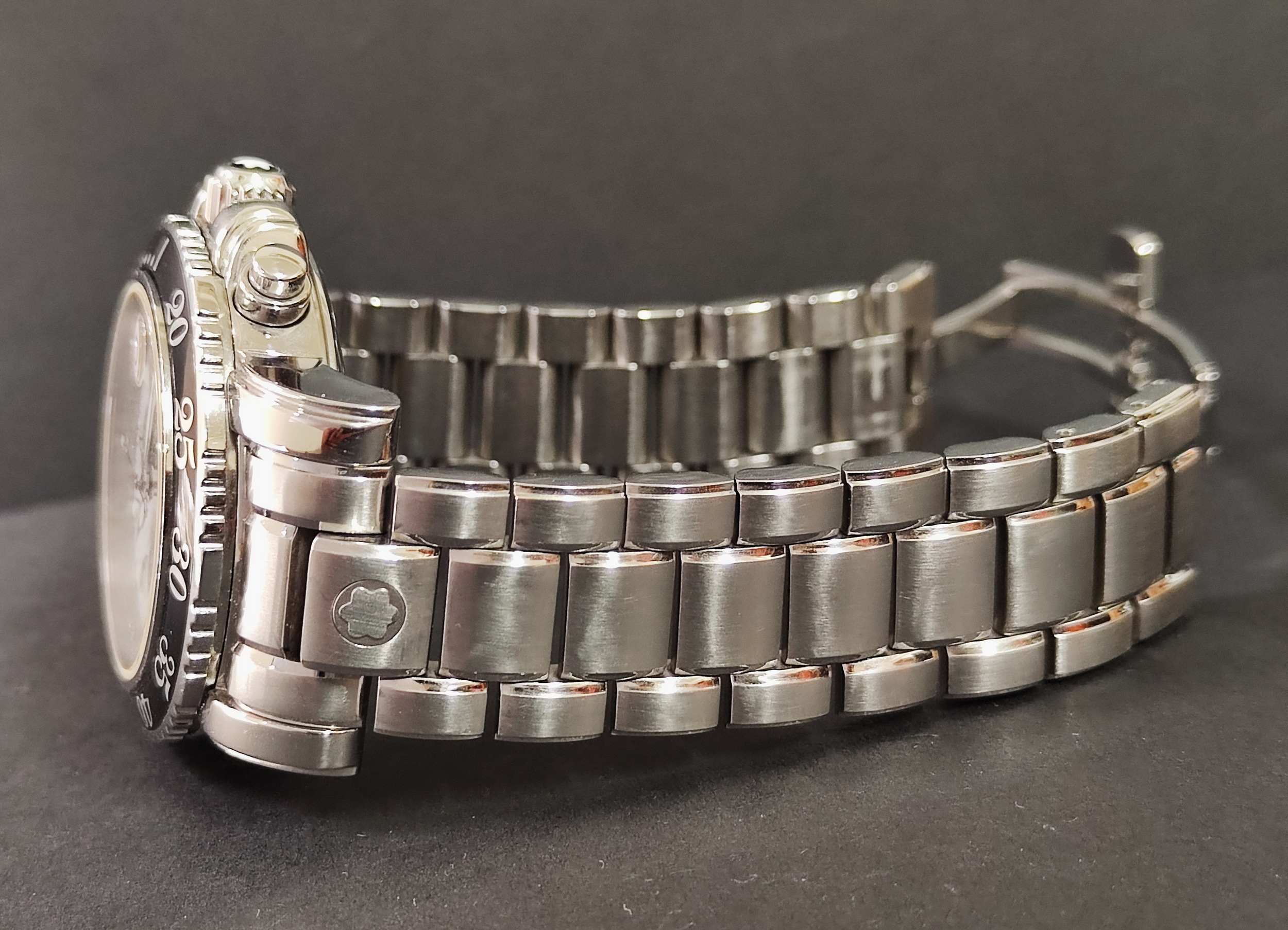 萬寶龍 Sport 7034 系列 熊貓面盤 大錶徑42mm 自動上鍊 計時功能 機械錶 7