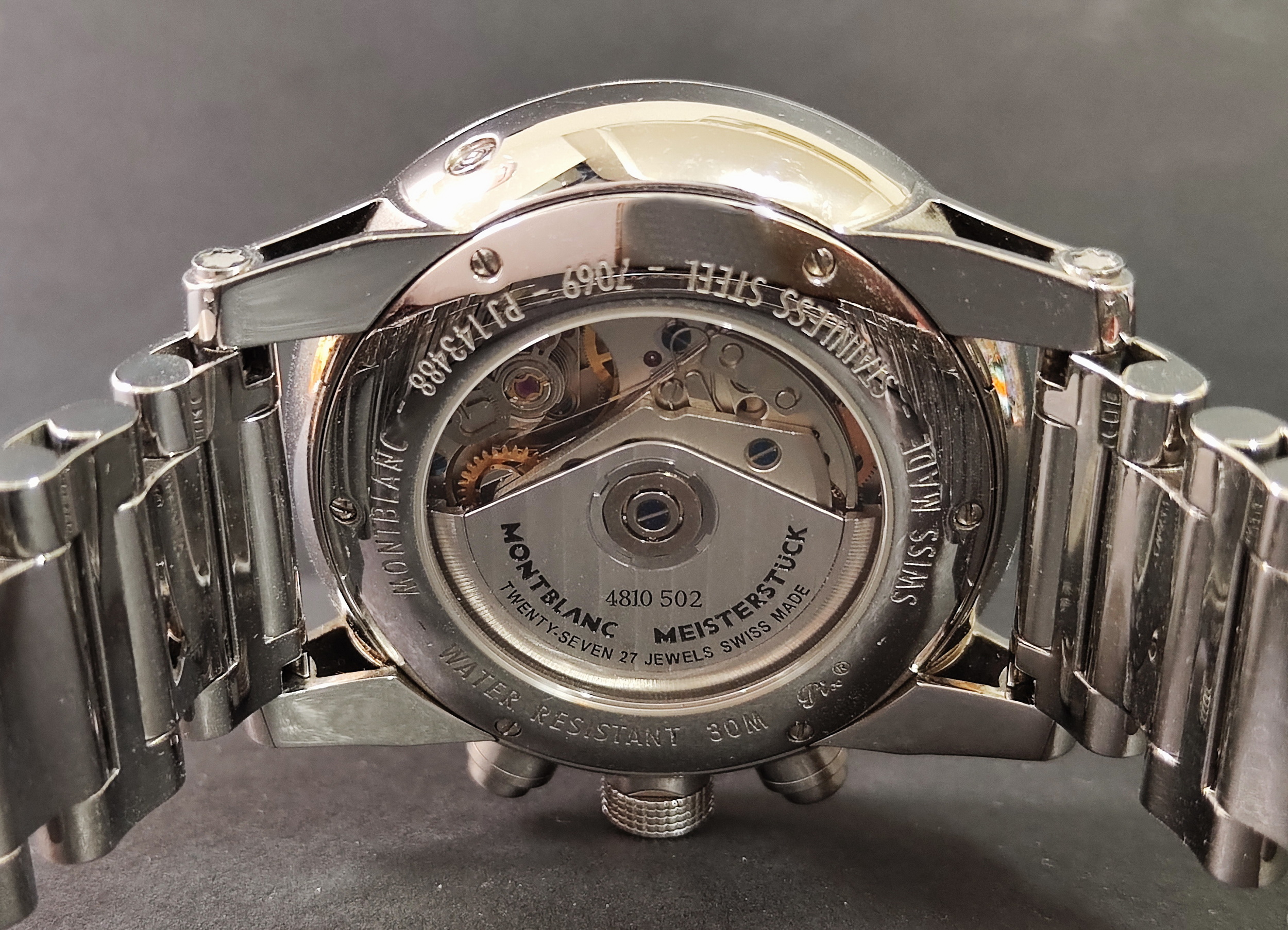 萬寶龍 TimeWalker 時光行者 大錶徑43mm 自動上鍊 計時功能 7069 鏤空錶殼 品牌經典 5