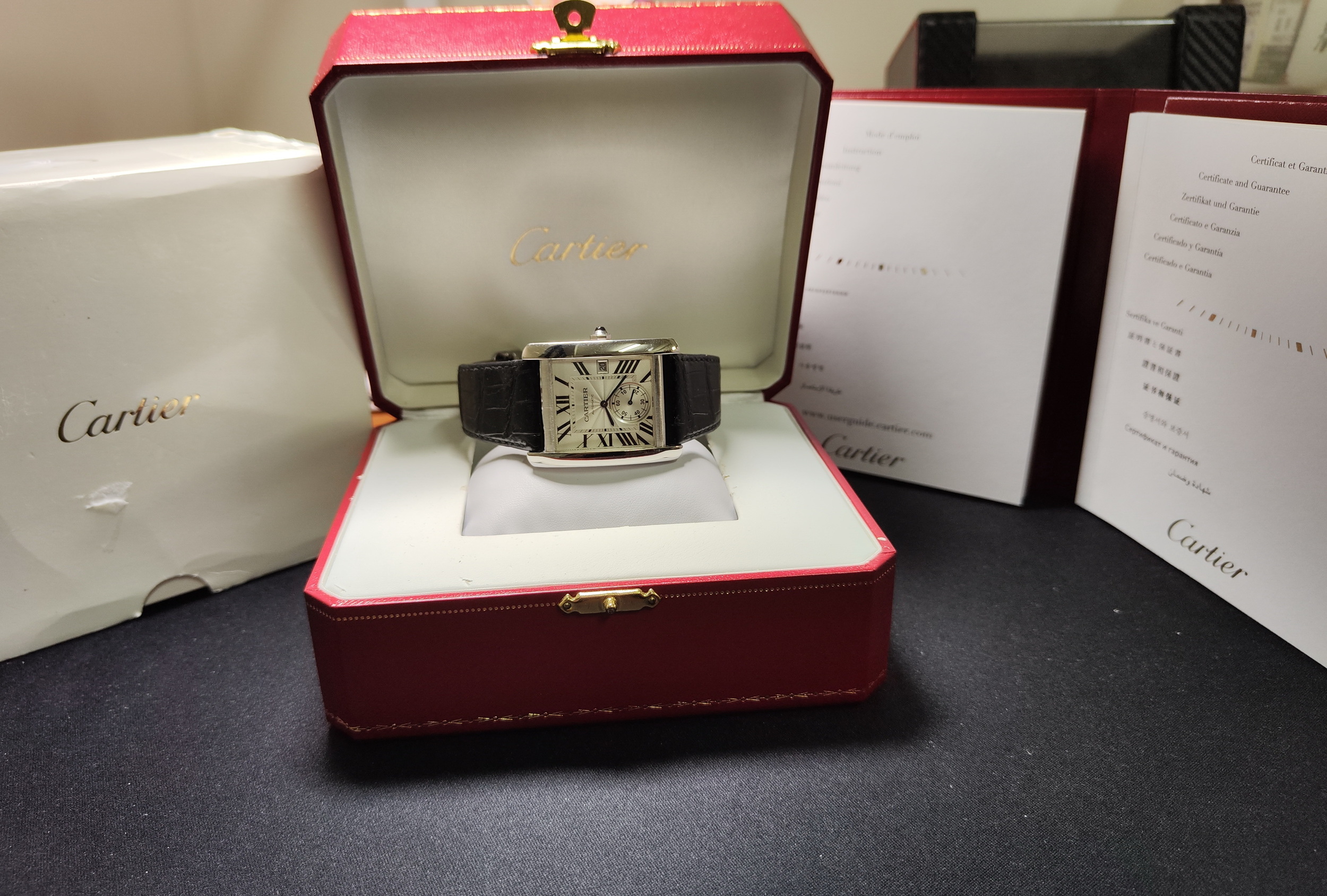 CARTIER 卡地亞 Tank MC 坦克系列 大型錶徑 自動上鍊 羅馬數字~原廠盒單 8