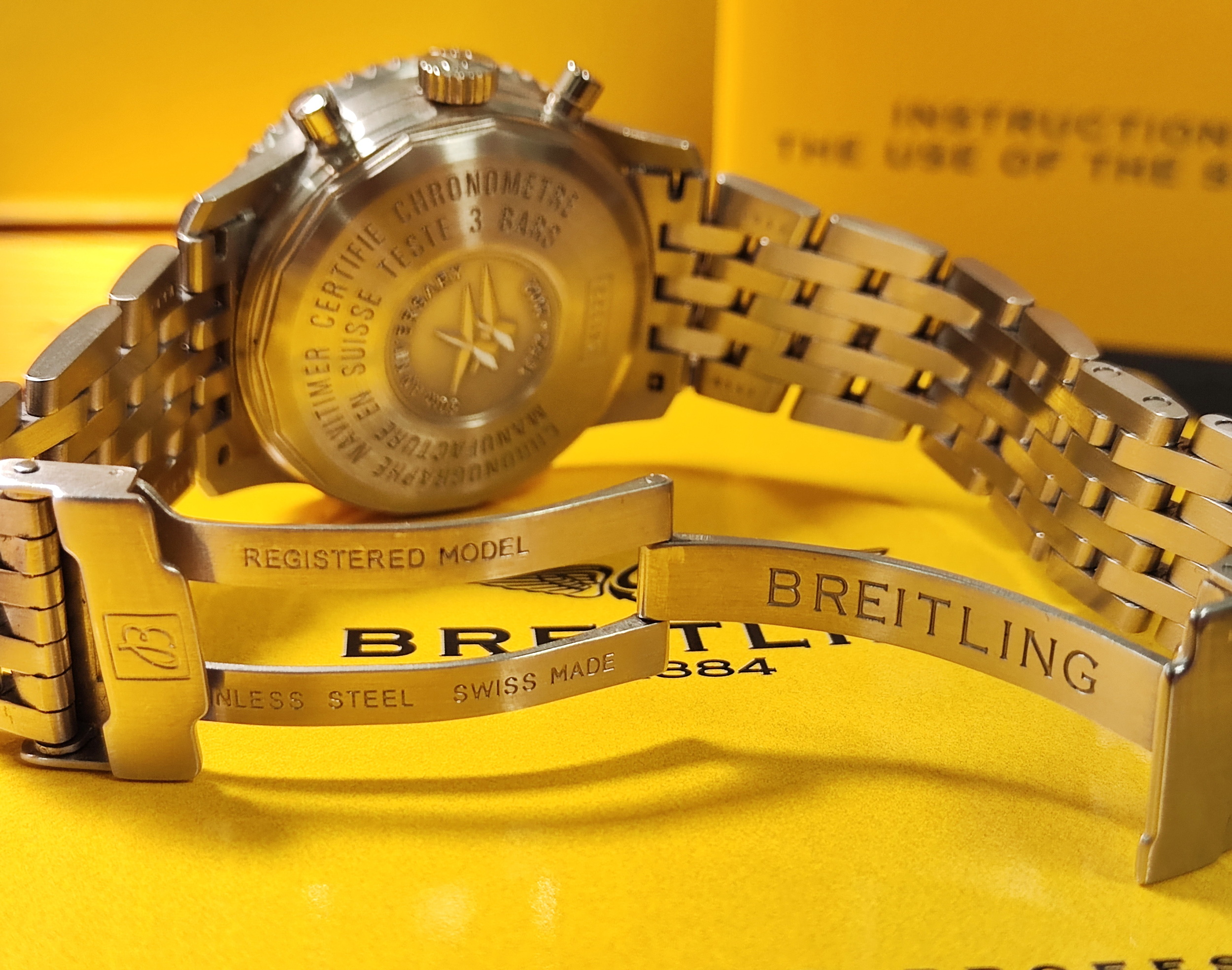 BREITLING 百年靈 Navitimer 50周年紀念款 錶徑41mm 自動上鍊 計時功能~原廠盒單 絕版珍藏 9